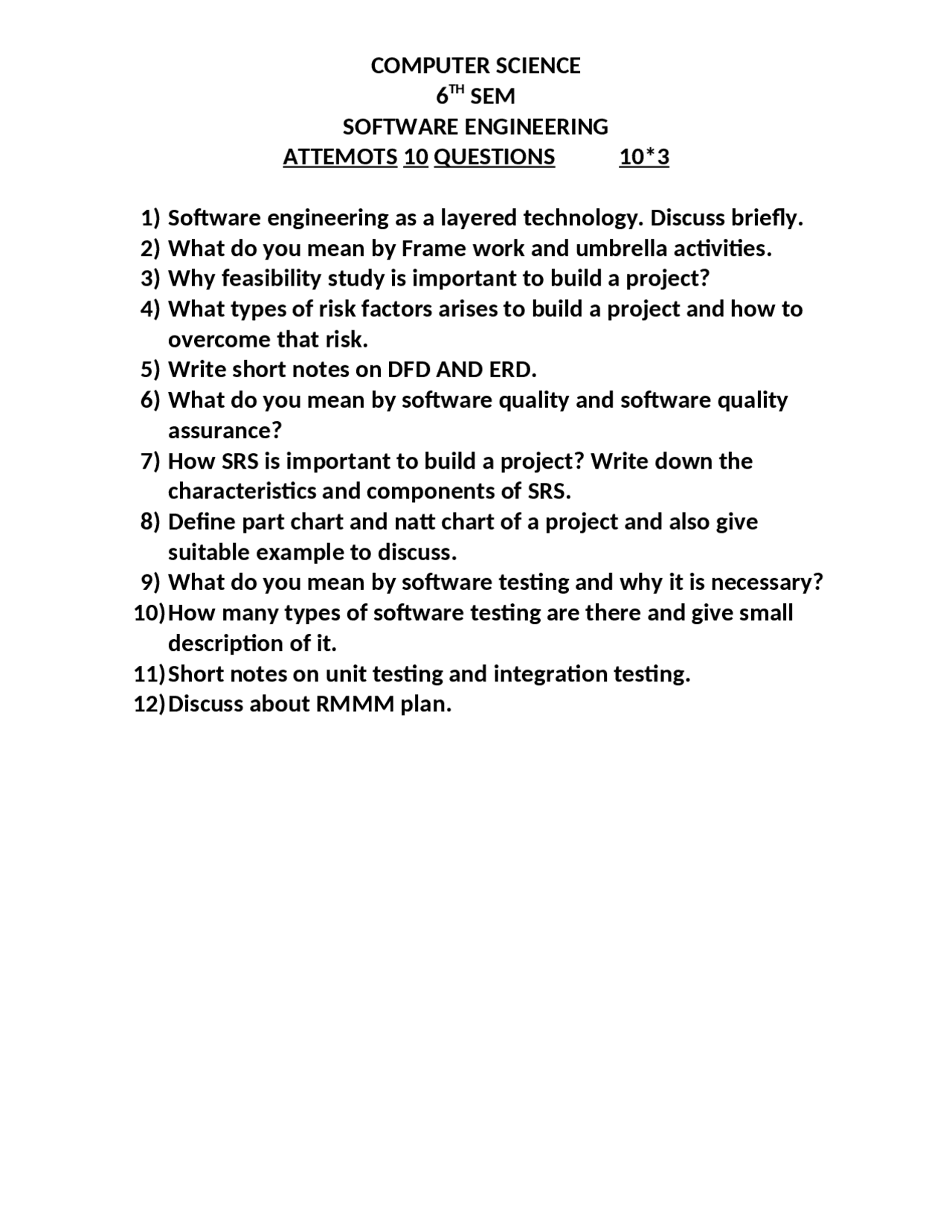 Software Testing for Software Engineering - Docsity