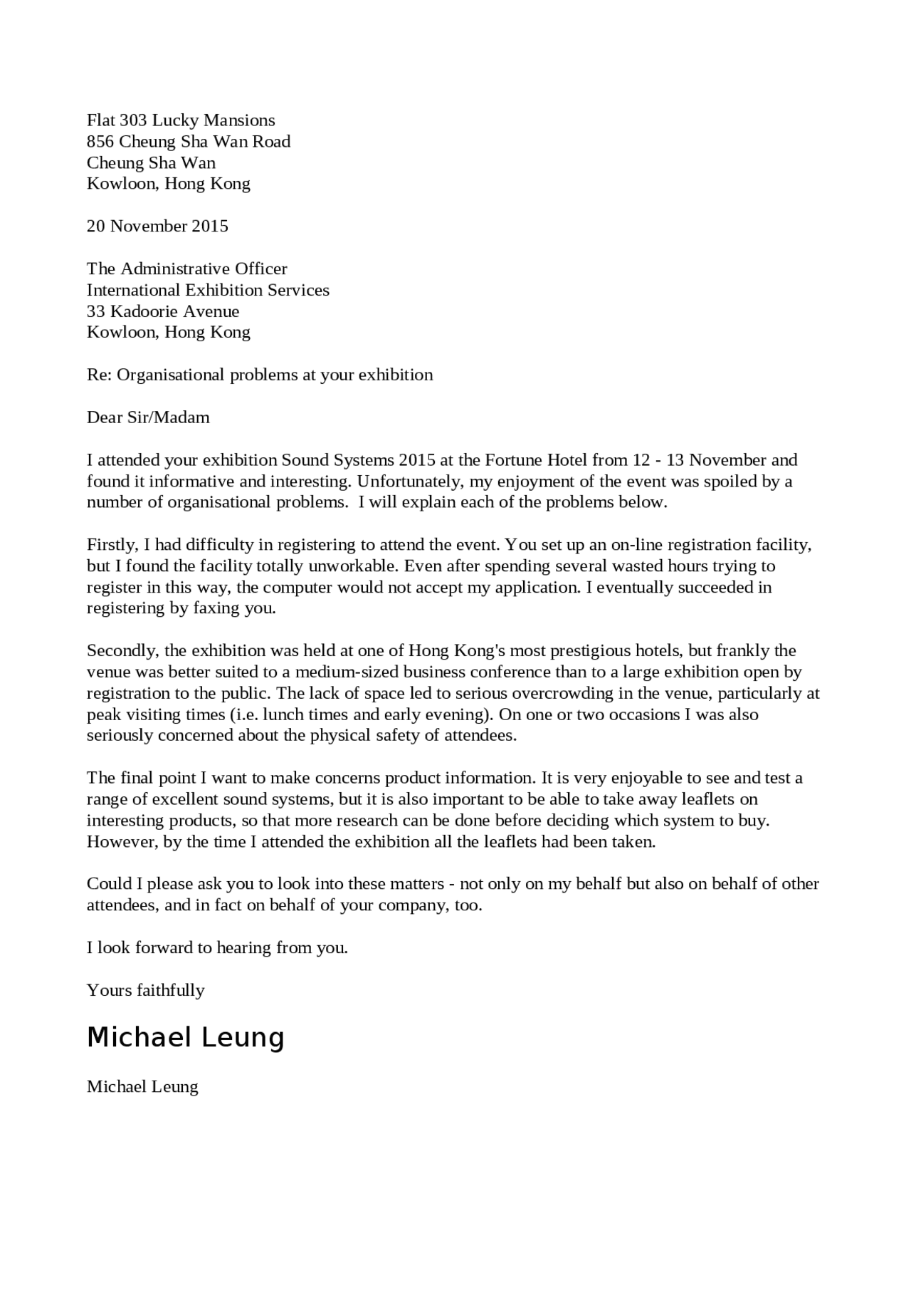 Come scrivere una complaint letter | Esercizi di Inglese ...