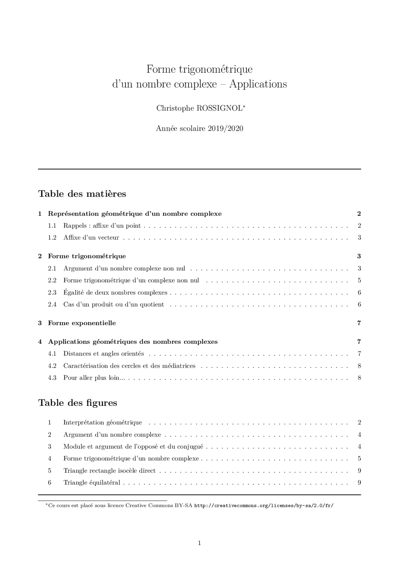 Forme trigonométrique d'un nombre complexe – Applications | Schémas ...
