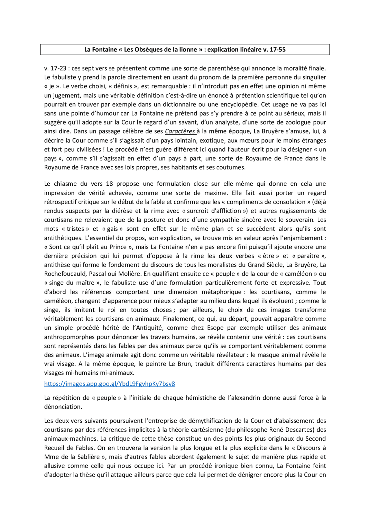 Les Obsèques De La Lionne Analyse Linéaire Les Obsèques de la lionne » : explication linéaire v. 17-55 | Résumés  Religieux | Docsity
