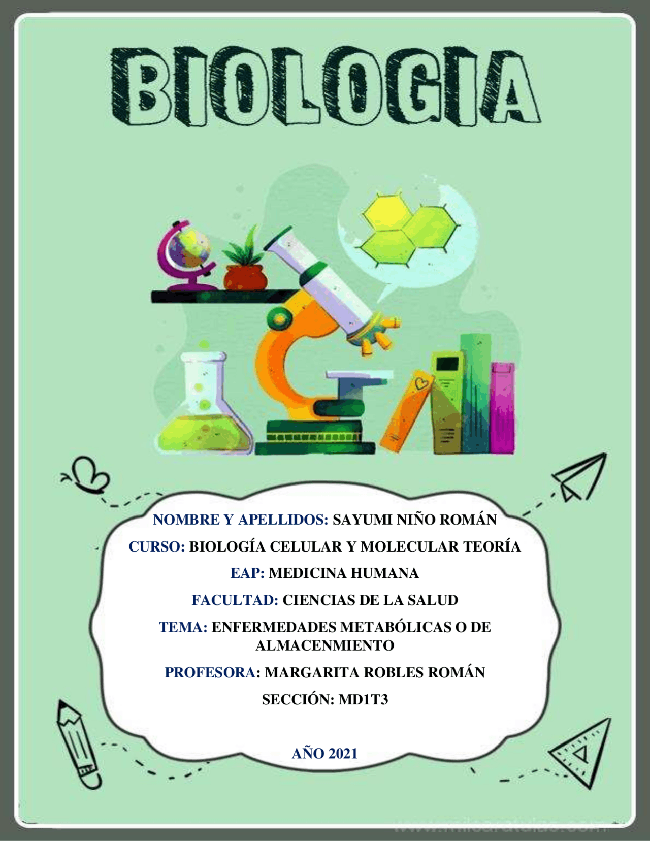 ENFERMEDADES METABOLICAS Dispense di Cellular and Molecular Biology
