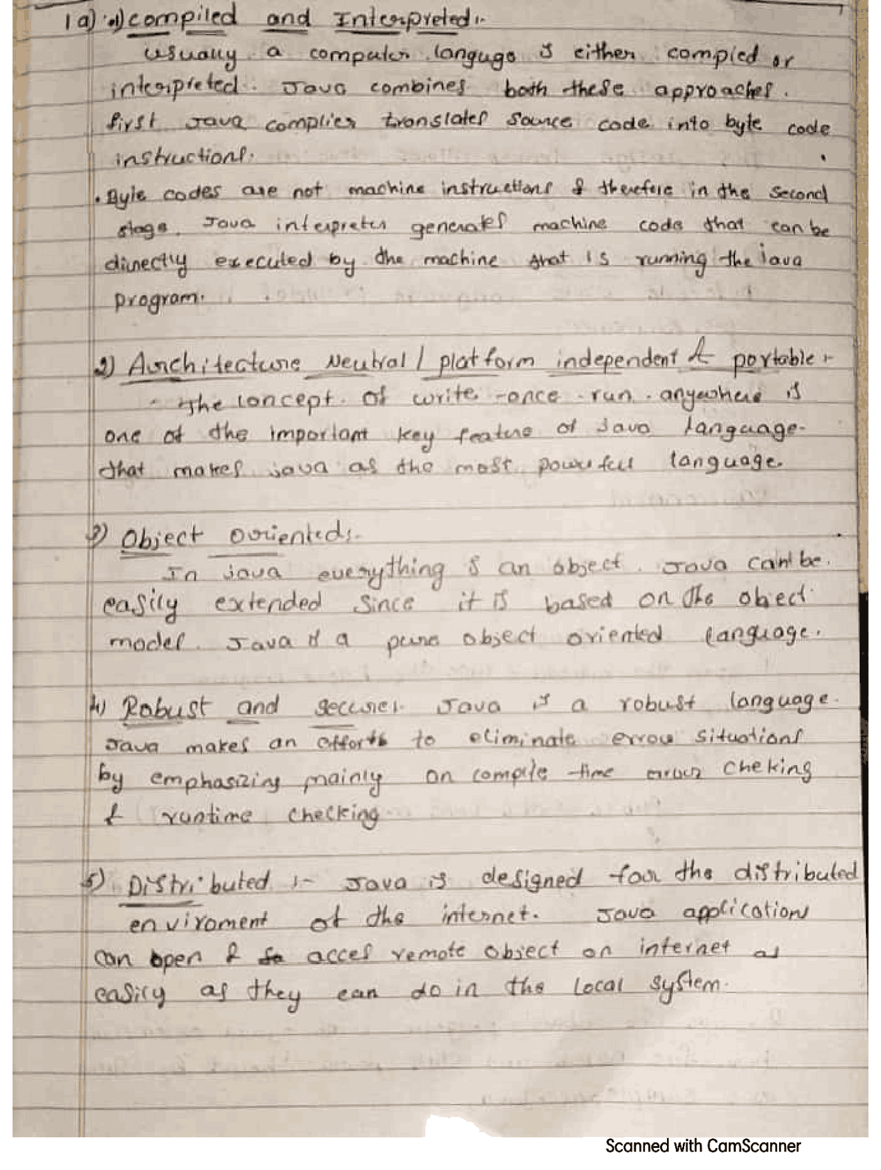 Java program notes for student | Study notes Java Programming | Docsity
