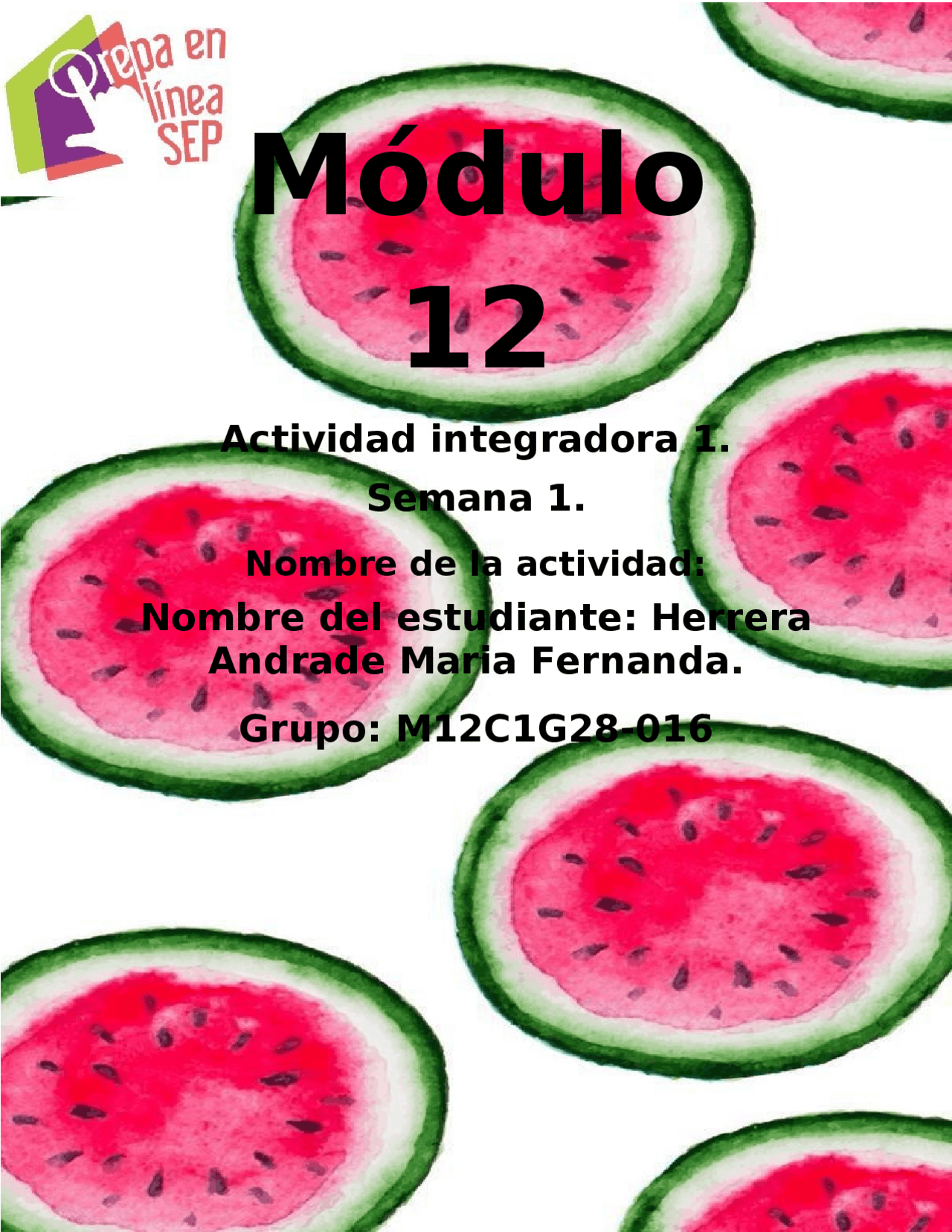 Actividad integradora 1 modulo 12 | Apuntes de Matemáticas | Docsity