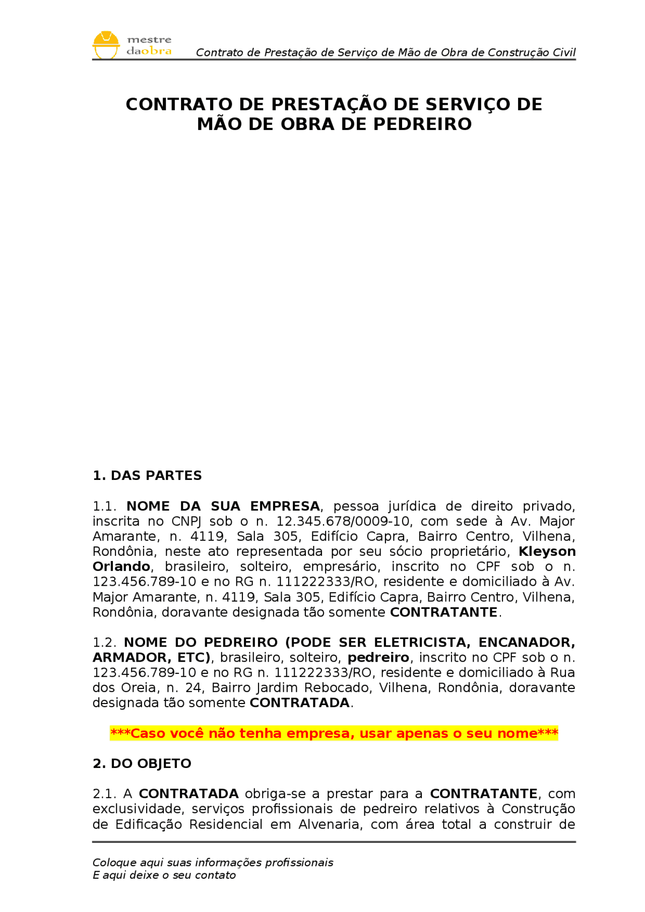 Plural De Mão De Obra - RETOEDU