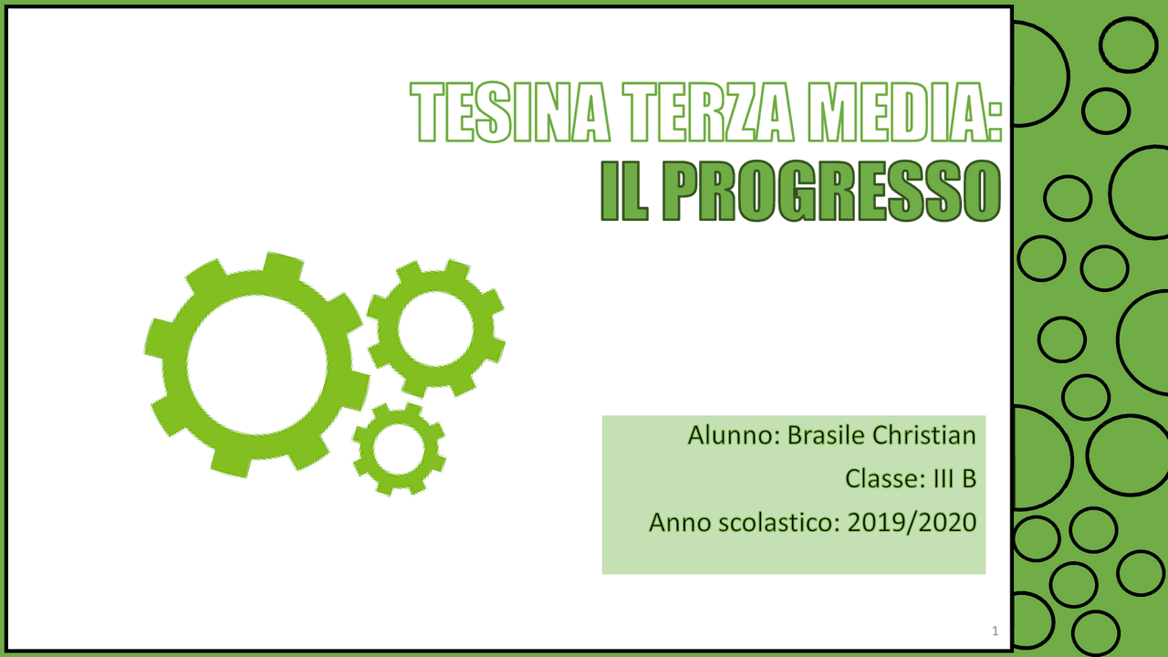 TESINA TERZA MEDIA SUL PROGRESSO | Docsity