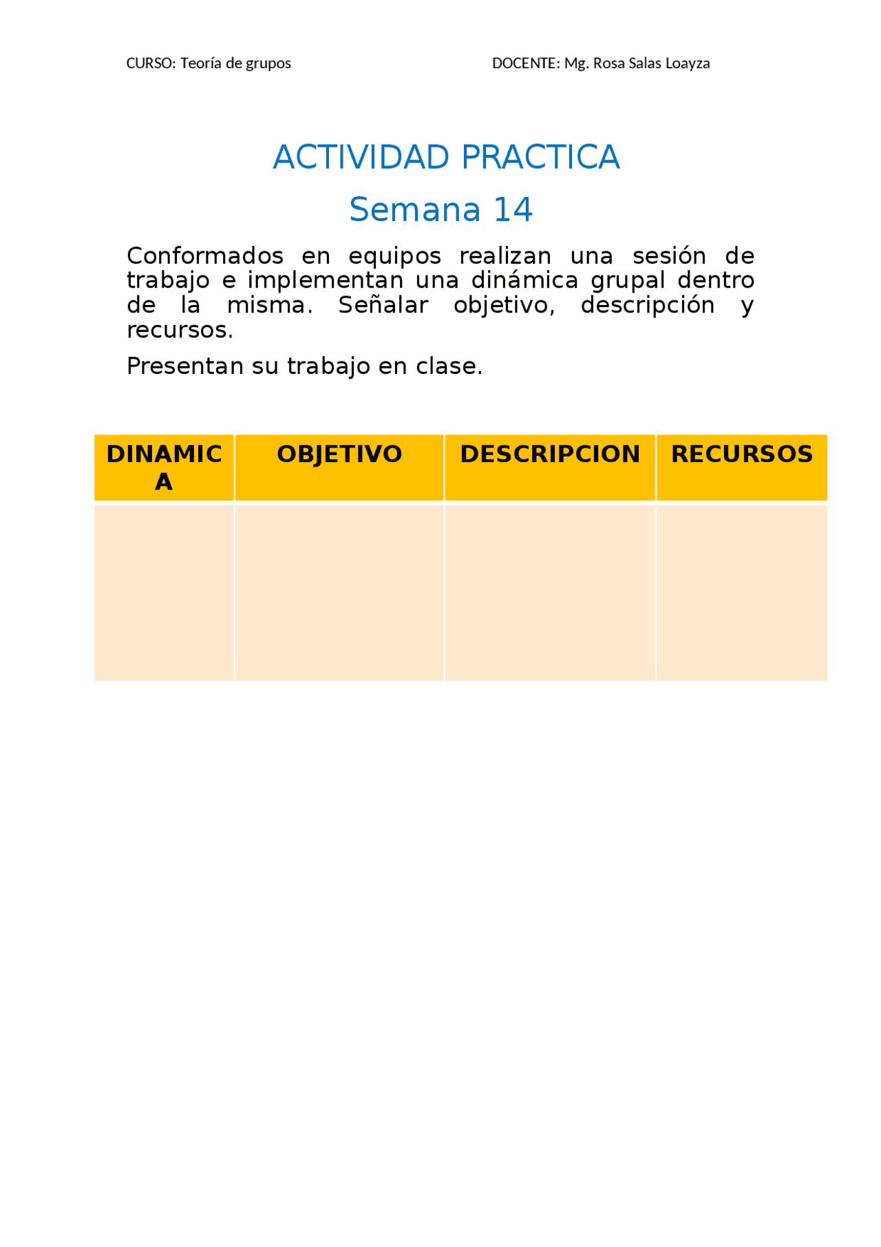 Actividad semana 14. Desarrollo humano y social - Docsity
