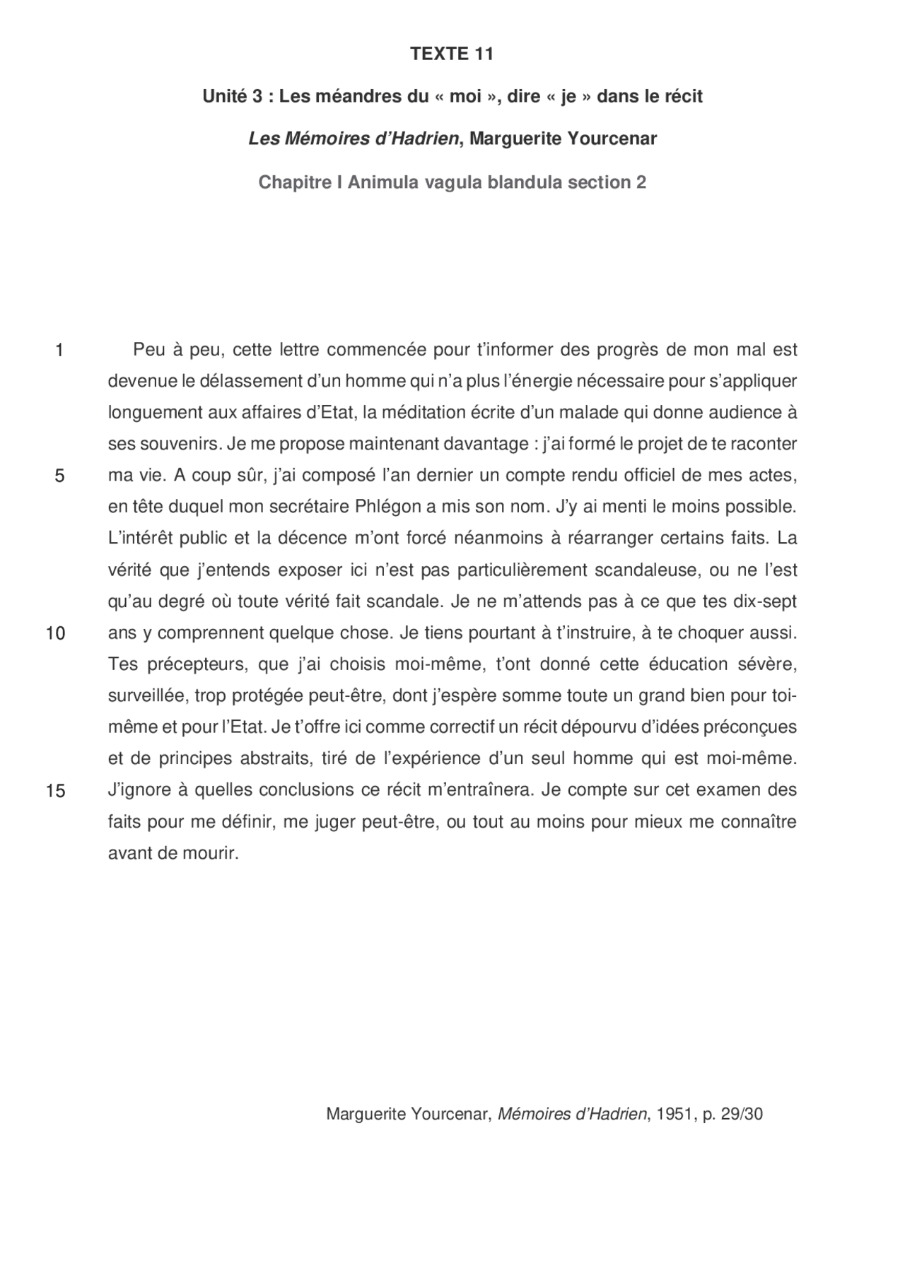 Texte baccalauréat pour bac de francais Docsity