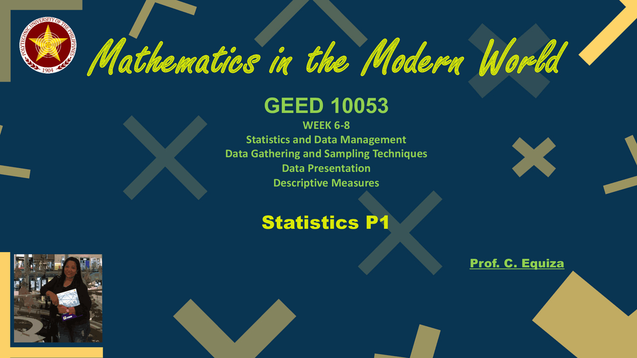 Mathematics in Modern World | Lecture notes Mathematics | Docsity