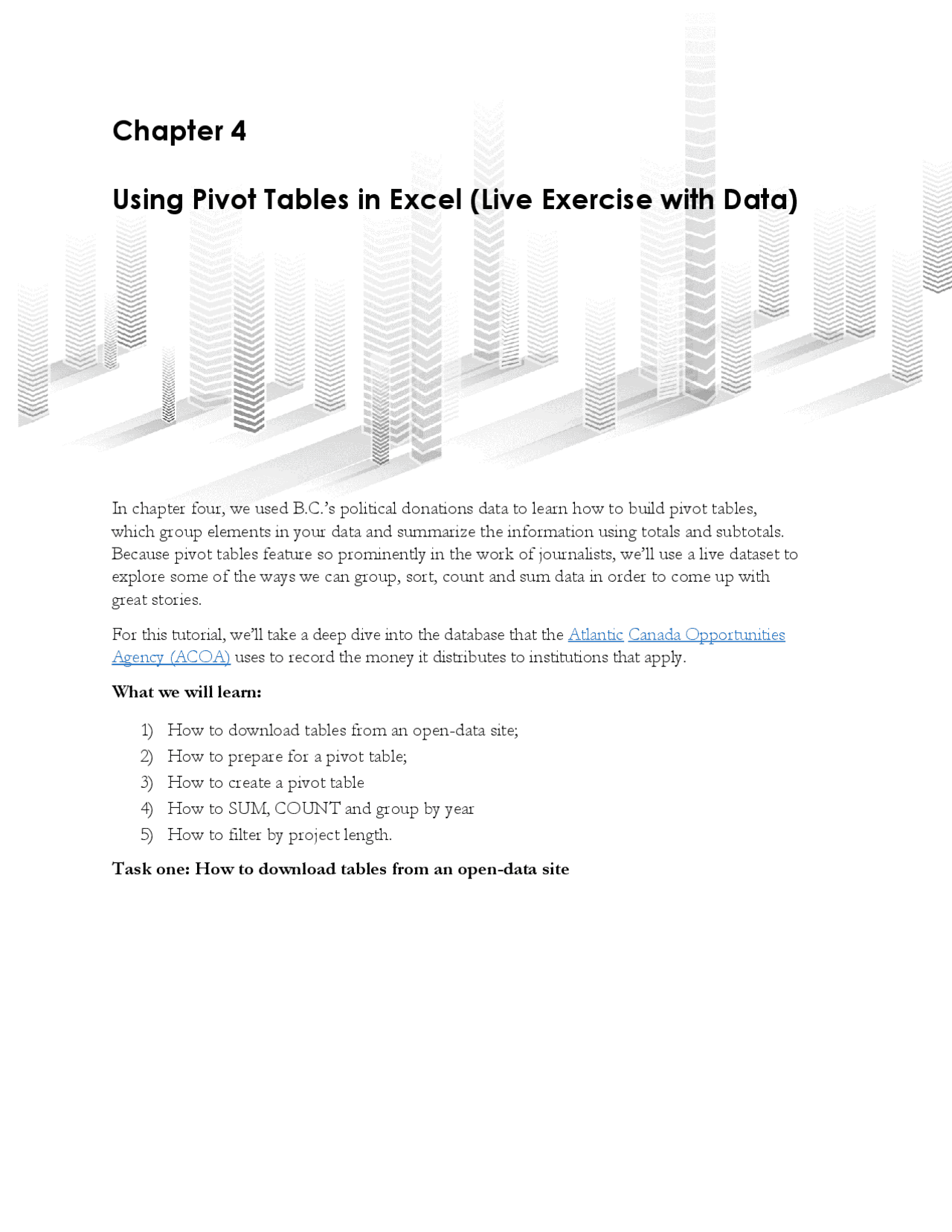 Chapter 4 Using Pivot Tables in Excel (Live Exercise with Data) | Study ...