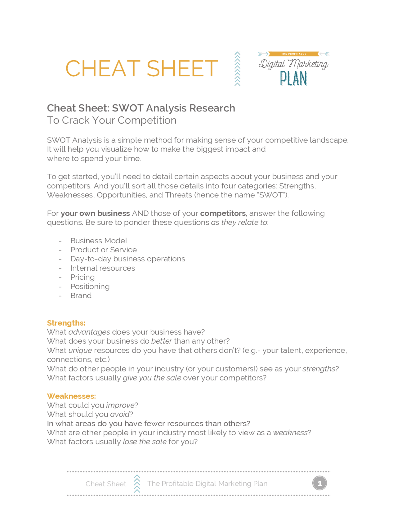SWOT Analysis Research Cheat Sheet | Assignments Business Accounting