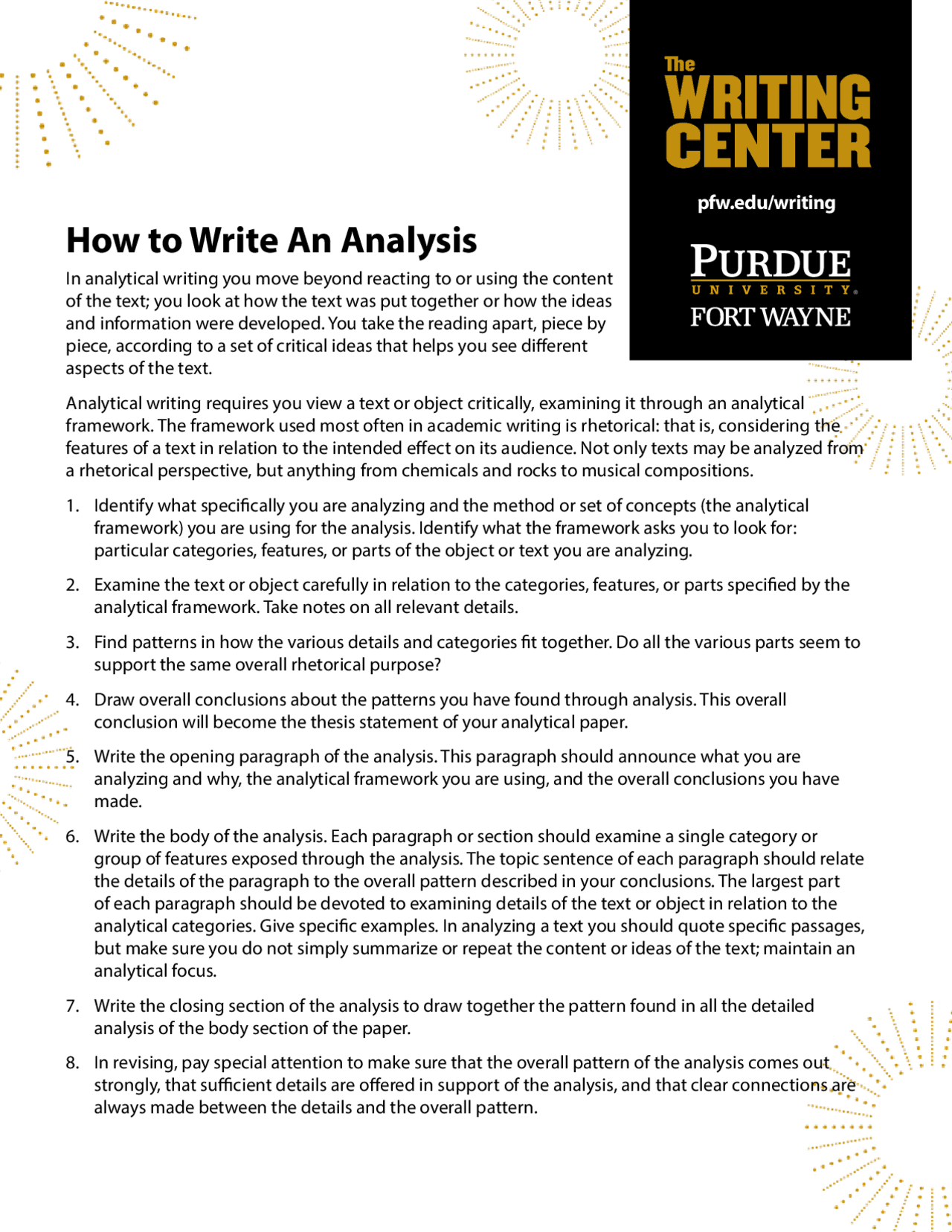How to Write An Analysis | Study Guides, Projects, Research Analytical ...