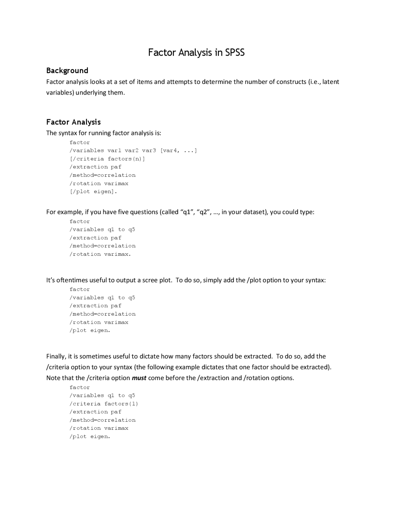 Factor Analysis in SPSS | Monografías, Ensayos Análisis de Datos  Estadístico-Computacional | Docsity
