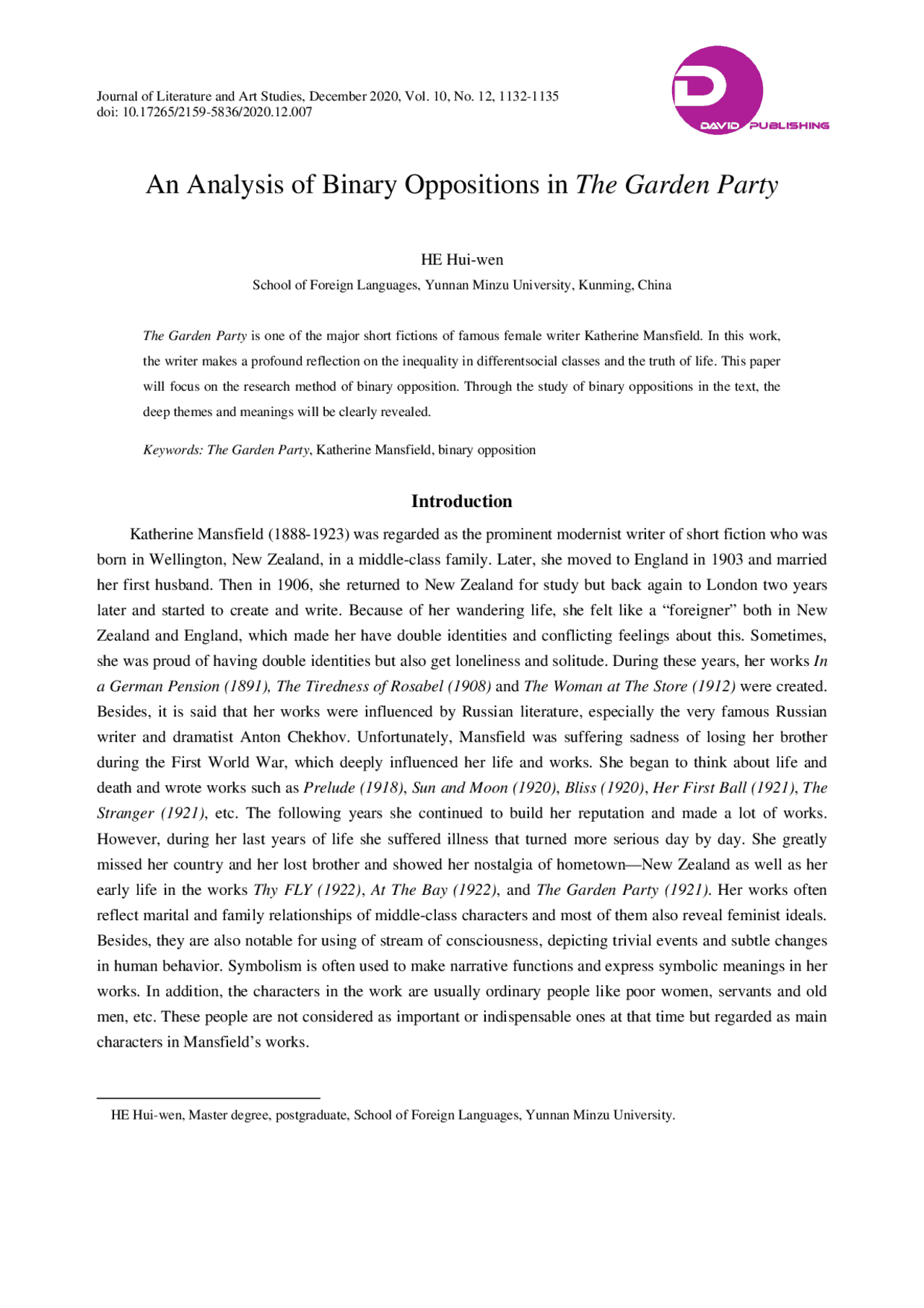 The Garden Party Analysis Fasci Garden