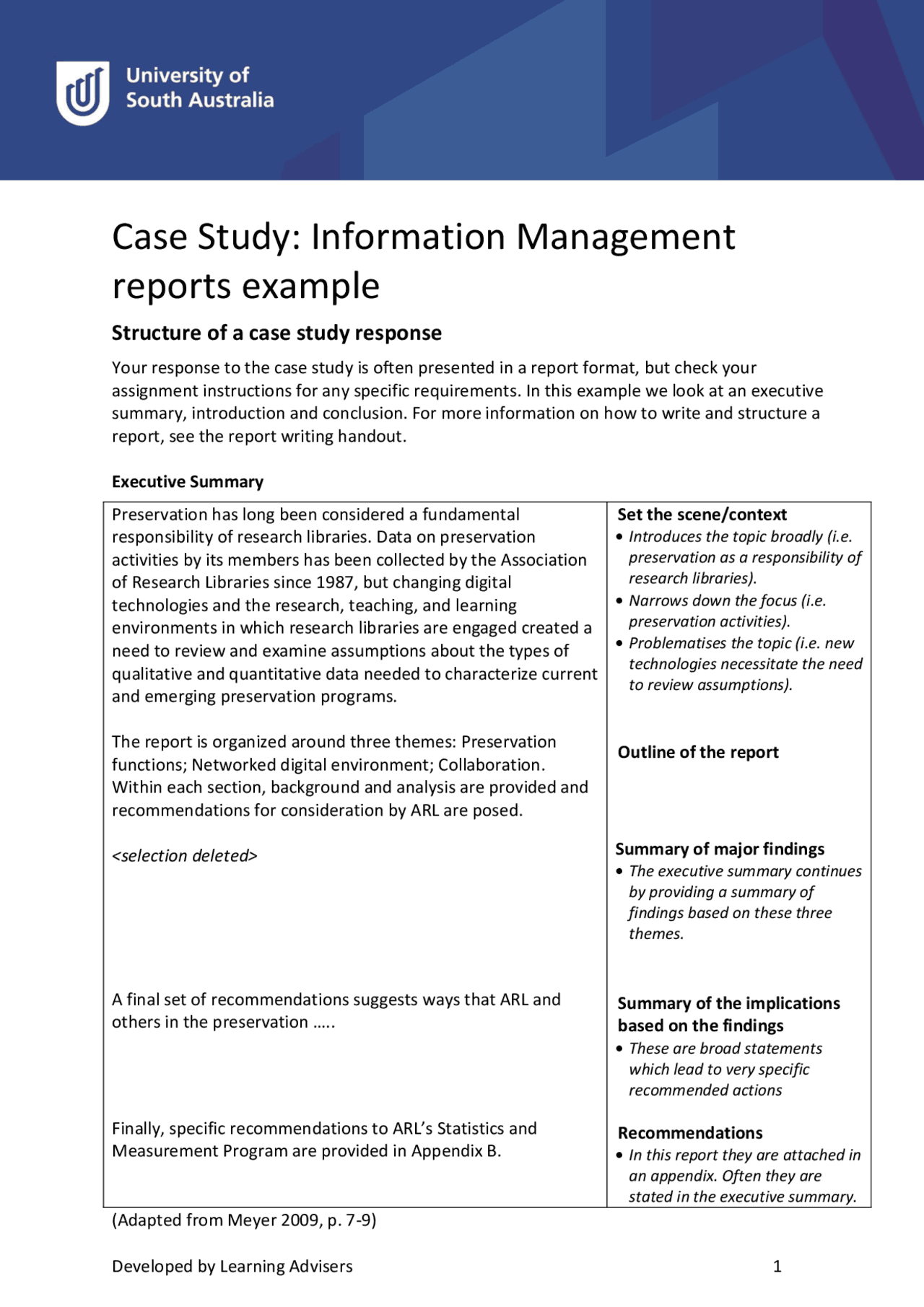 Case Study: Information Management reports example | Appunti Statistica ...
