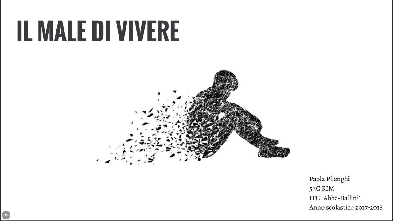 IL MALE DI VIVERE TESINA DI MATURITA' ANNO SCOLASTICO 2017-2018 - Docsity