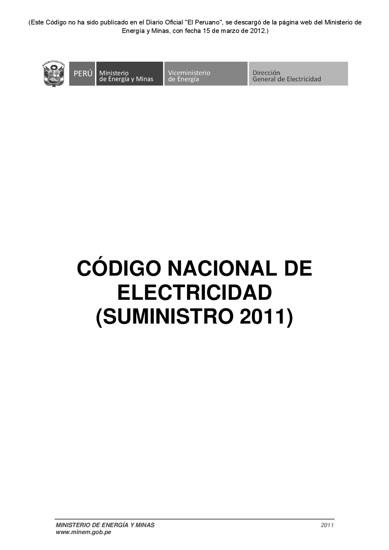 CÓDIGO NACIONAL DE ELECTRICIDAD (SUMINISTRO 2011) | Guías, Proyectos ...