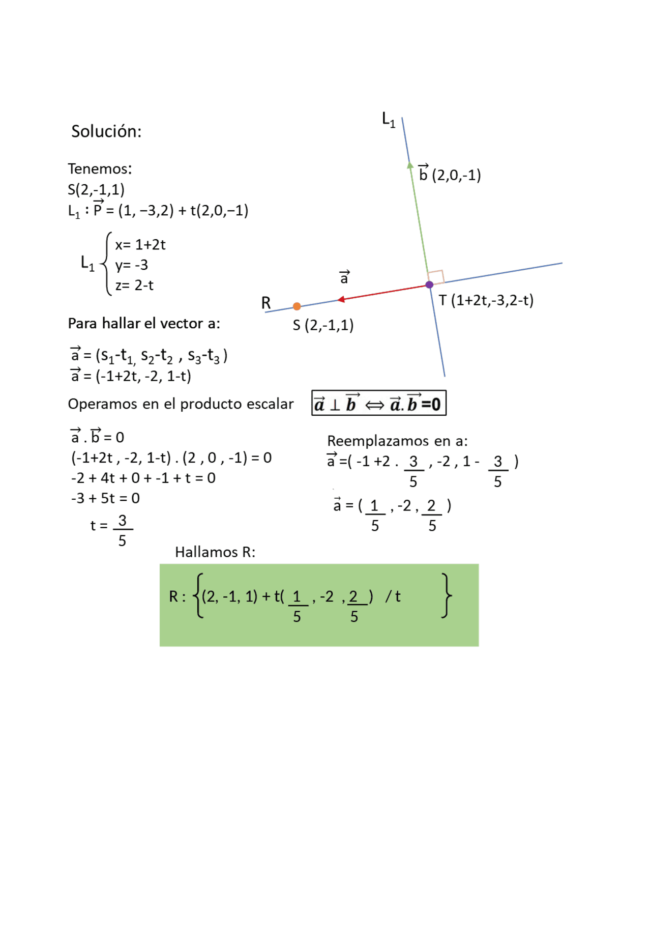 Rectas en r3 | Ejercicios de Matemáticas | Docsity