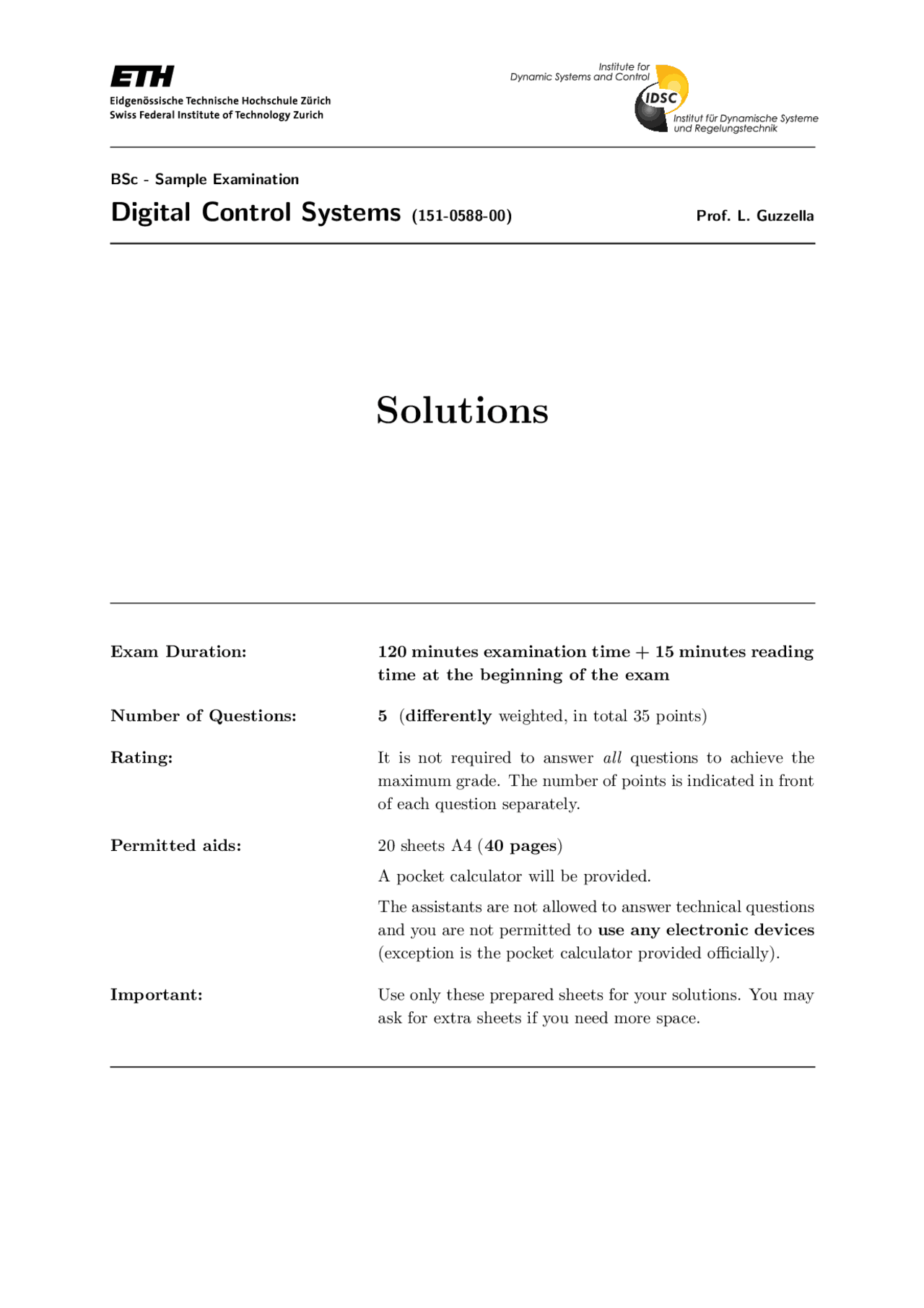 This lecture note is about digital control system contain exercise ...