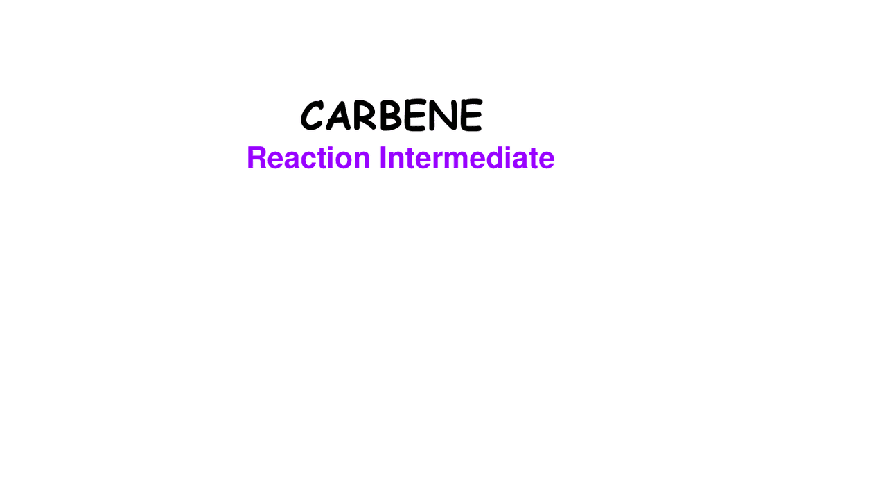 Synthesis and reactions of CARBENE. Slides Organic Chemistry Docsity