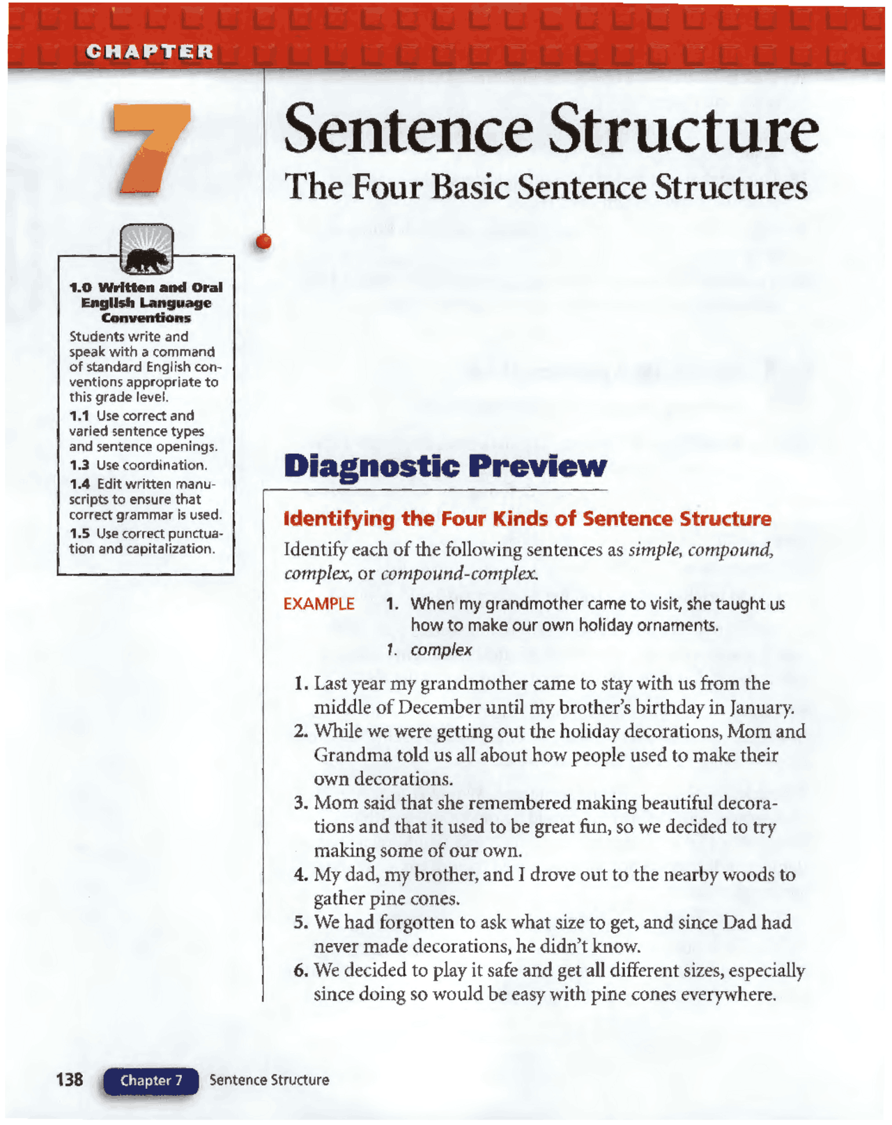 Sentence Structure | Study notes Painting - Docsity