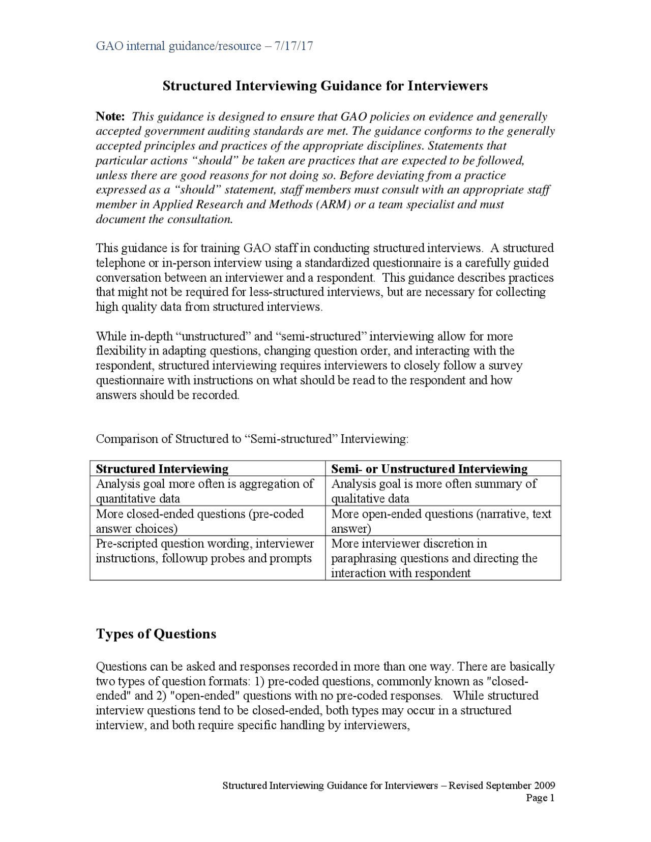 Structured Interviewing Guidance for Interviewers | Schemes and Mind ...