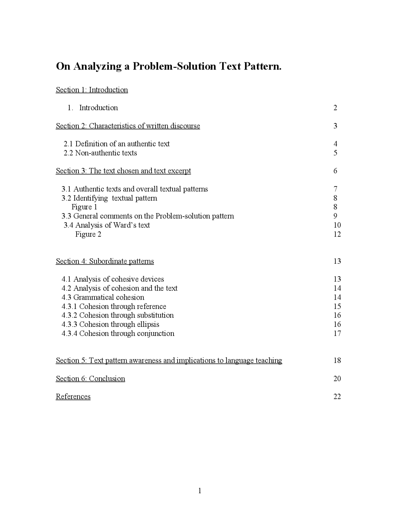 On Analyzing a Problem-Solution Text Pattern | Study notes English ...