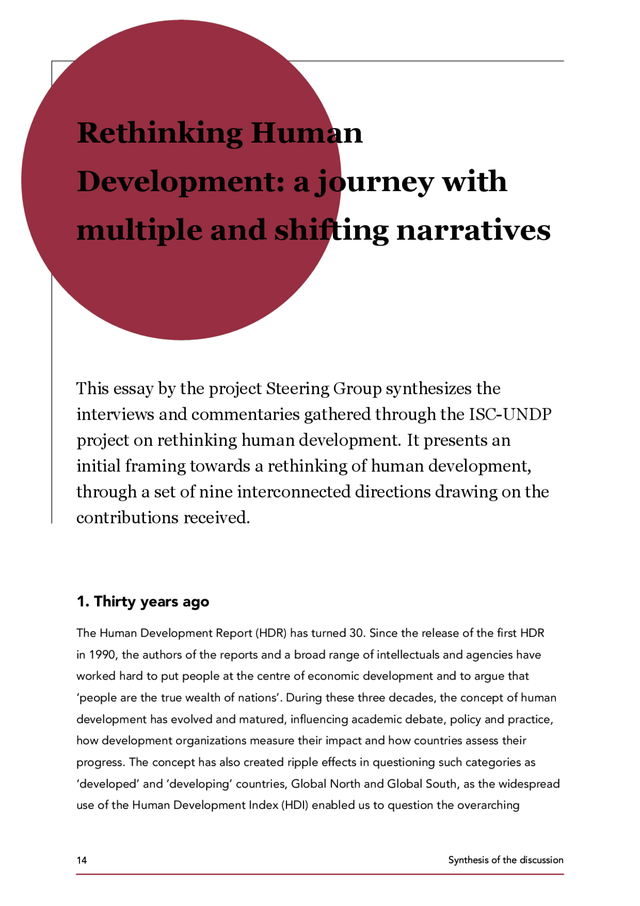 Rethinking Human Development: Concepts And Measurements – RFIFJT