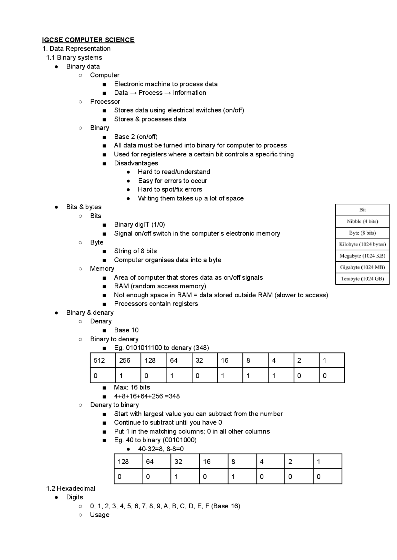 Cambridge IGCSE Computer Science notes | Summaries Computer Science ...