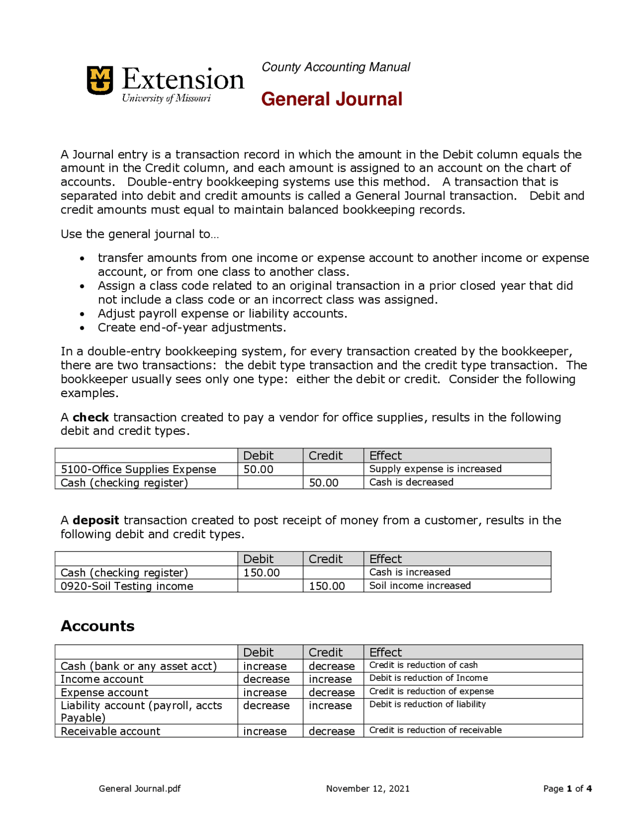 General Journal | Exercises Accounting | Docsity