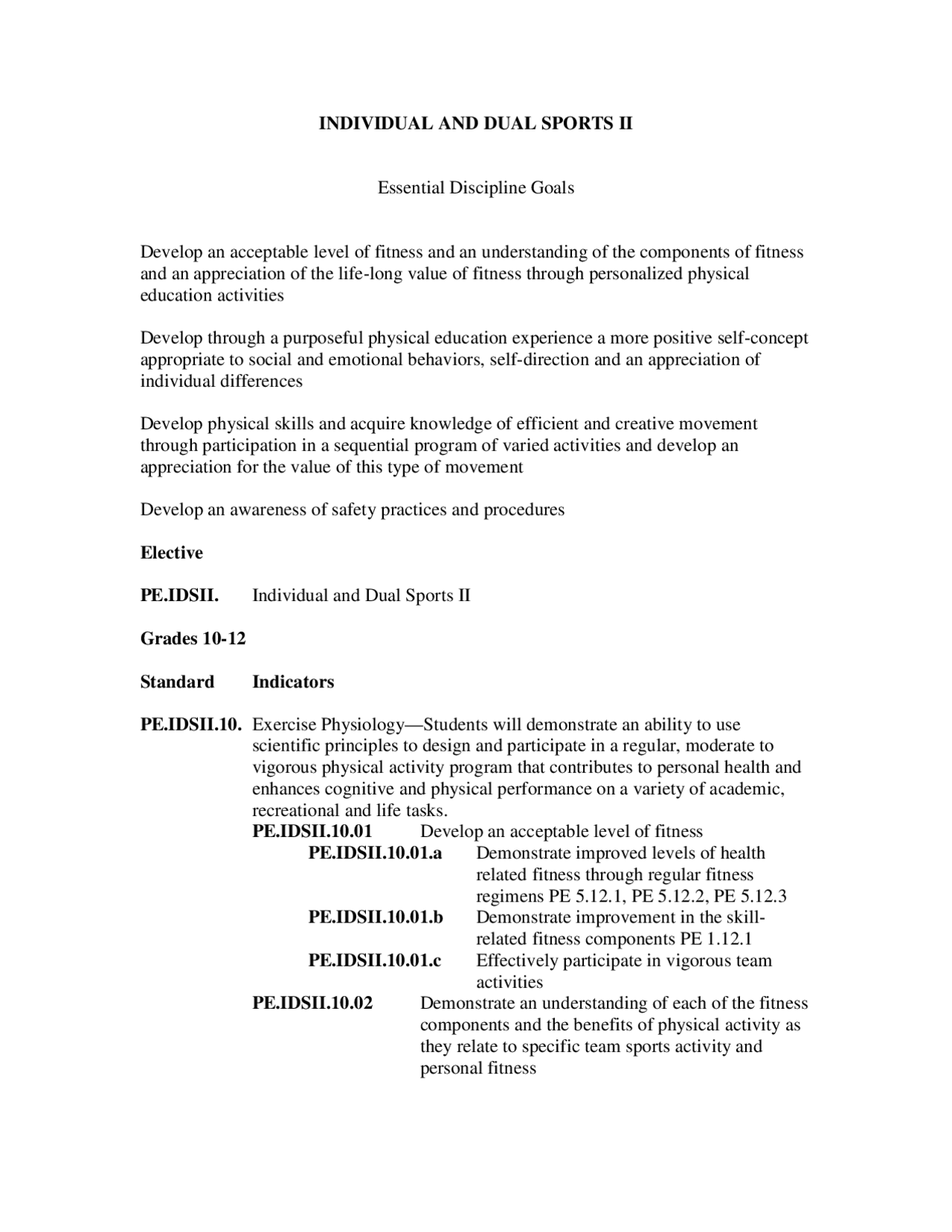 INDIVIDUAL AND DUAL SPORTS II | Exercises Physical Education and Motor ...