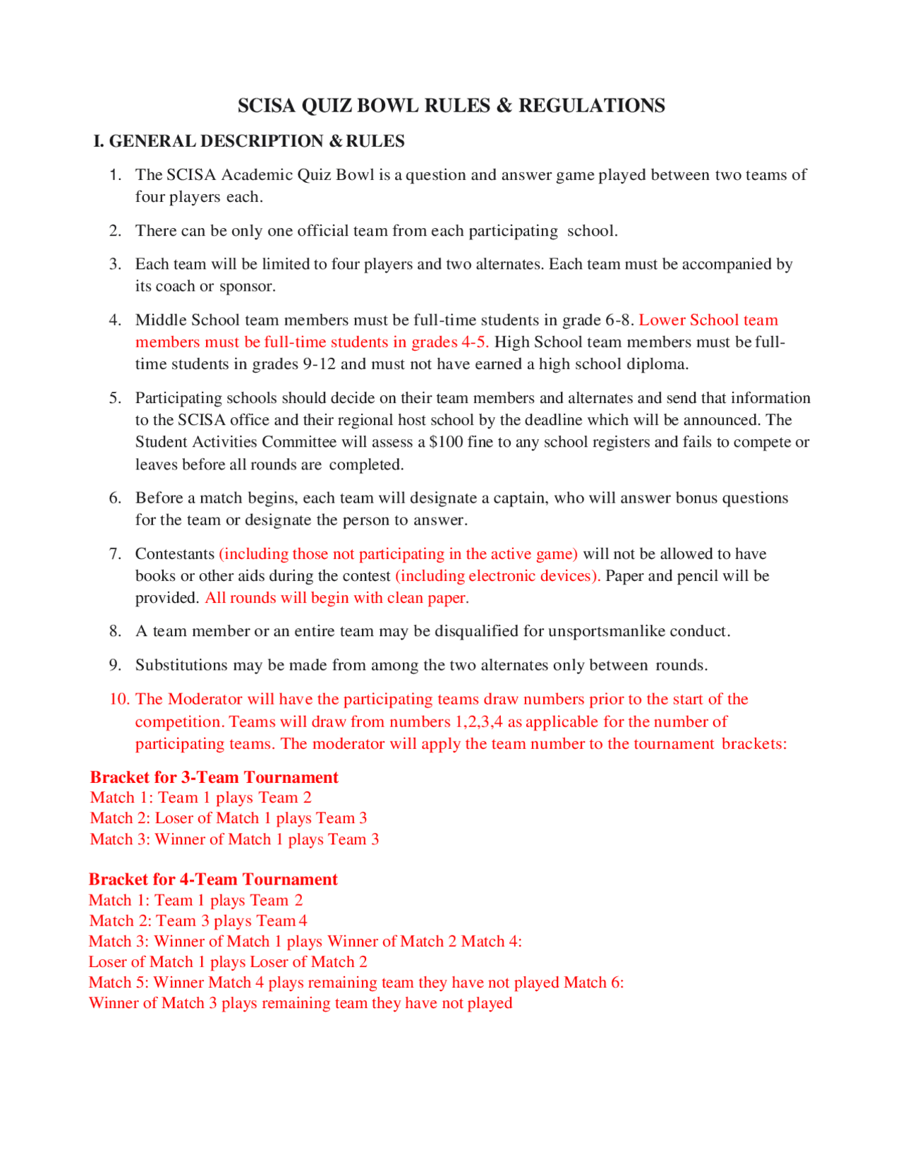SCISA QUIZ BOWL RULES REGULATIONS Exams Mechanics Docsity scisa-quiz-bowl-rules-regulations-exams-mechanics-docsity