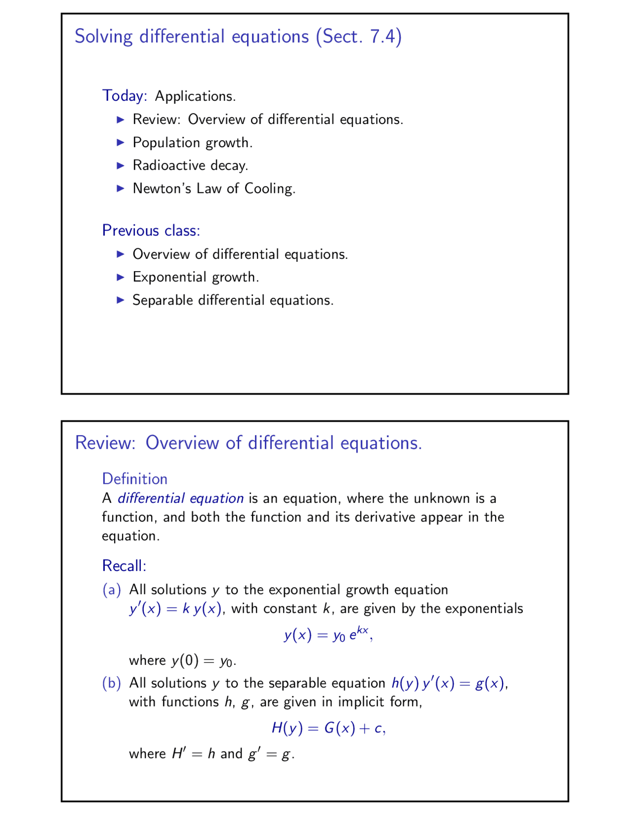 Solving Differential Equations Sect 7 4 Review Study Notes Differential Equations Docsity Solving Differential Equations Sect 7 4 Review Study Notes Differential Equations Docsity