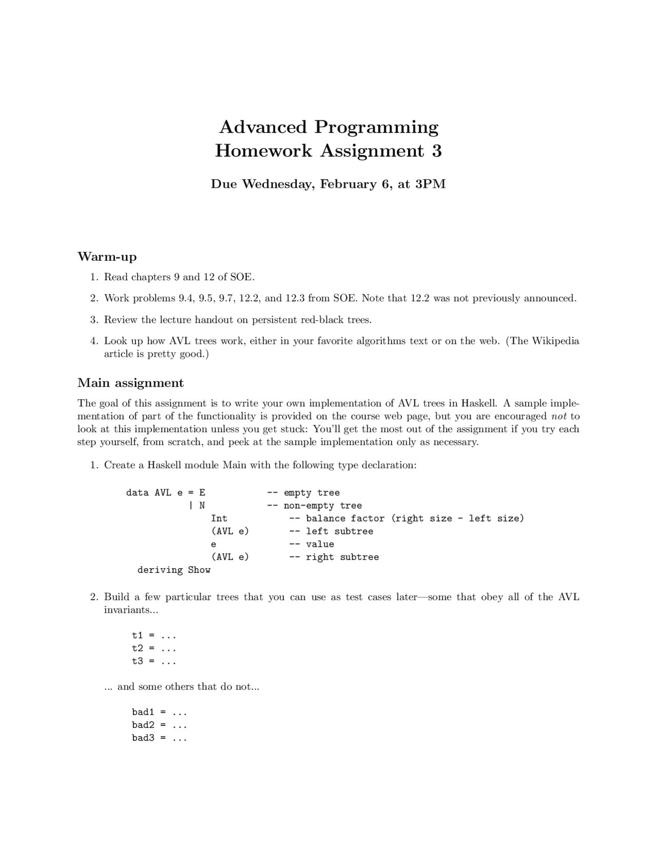 Advanced Programming Homework Assignment 3 | Slides Advanced Computer ...