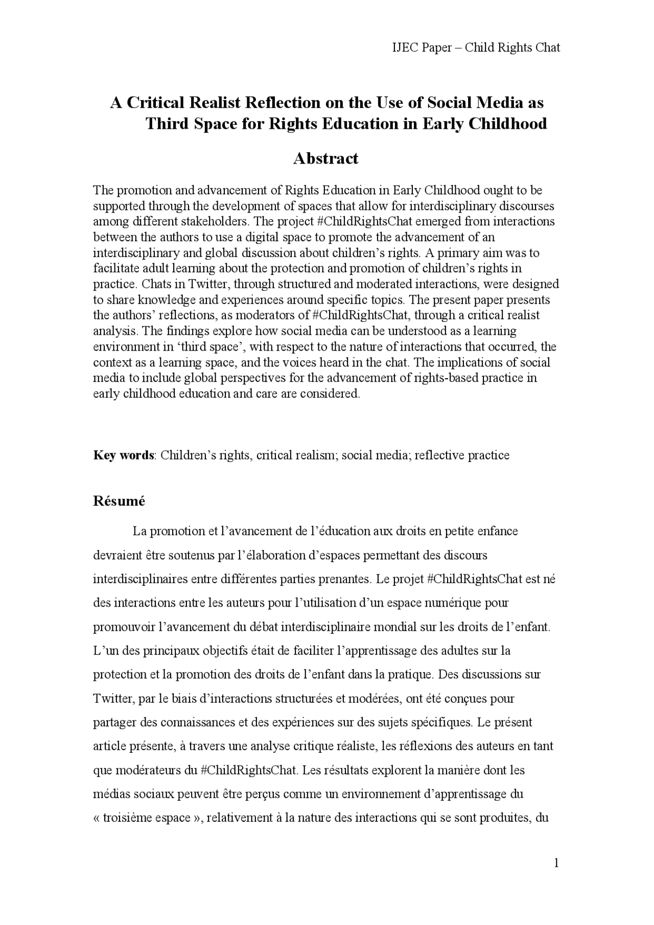 A Critical Realist Reflection on the Use of Social Media as ...