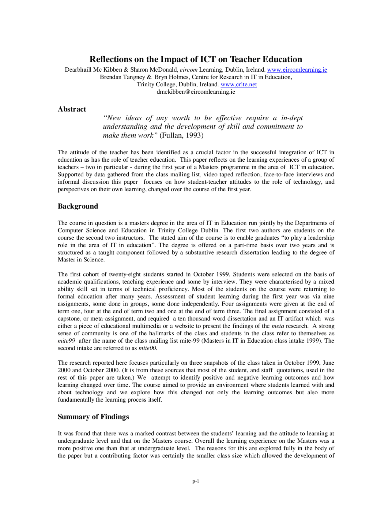 Reflections on the Impact of ICT on Teacher Education | Study notes ...