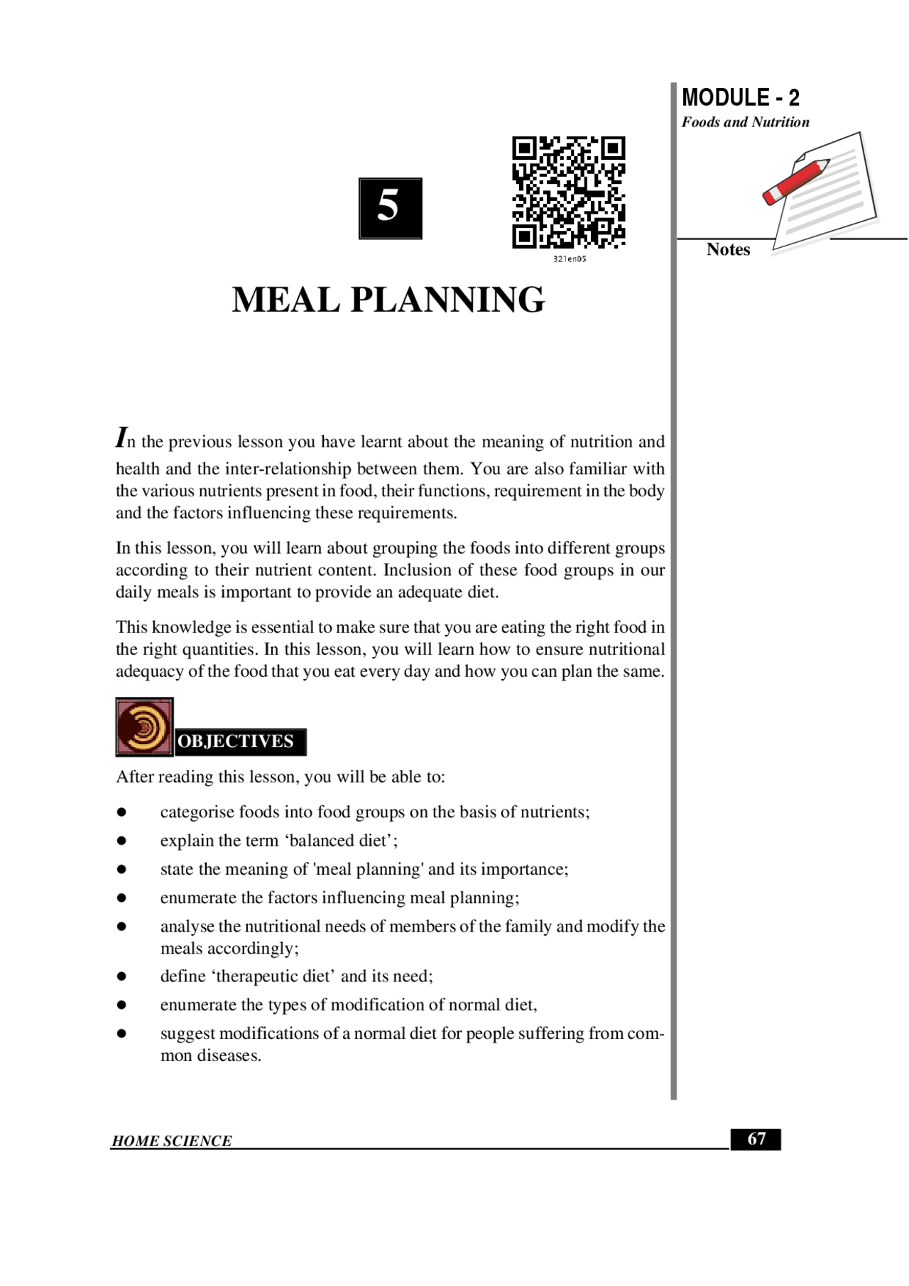 MEAL PLANNING | Lecture notes Nutrition | Docsity