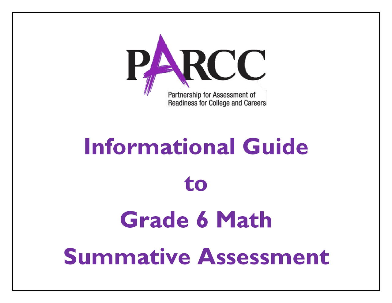 Informational Guide to Grade 6 Math Summative Assessment | Study notes ...