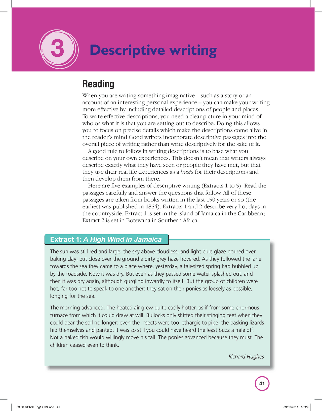 3 Descriptive writing | Study notes Construction | Docsity