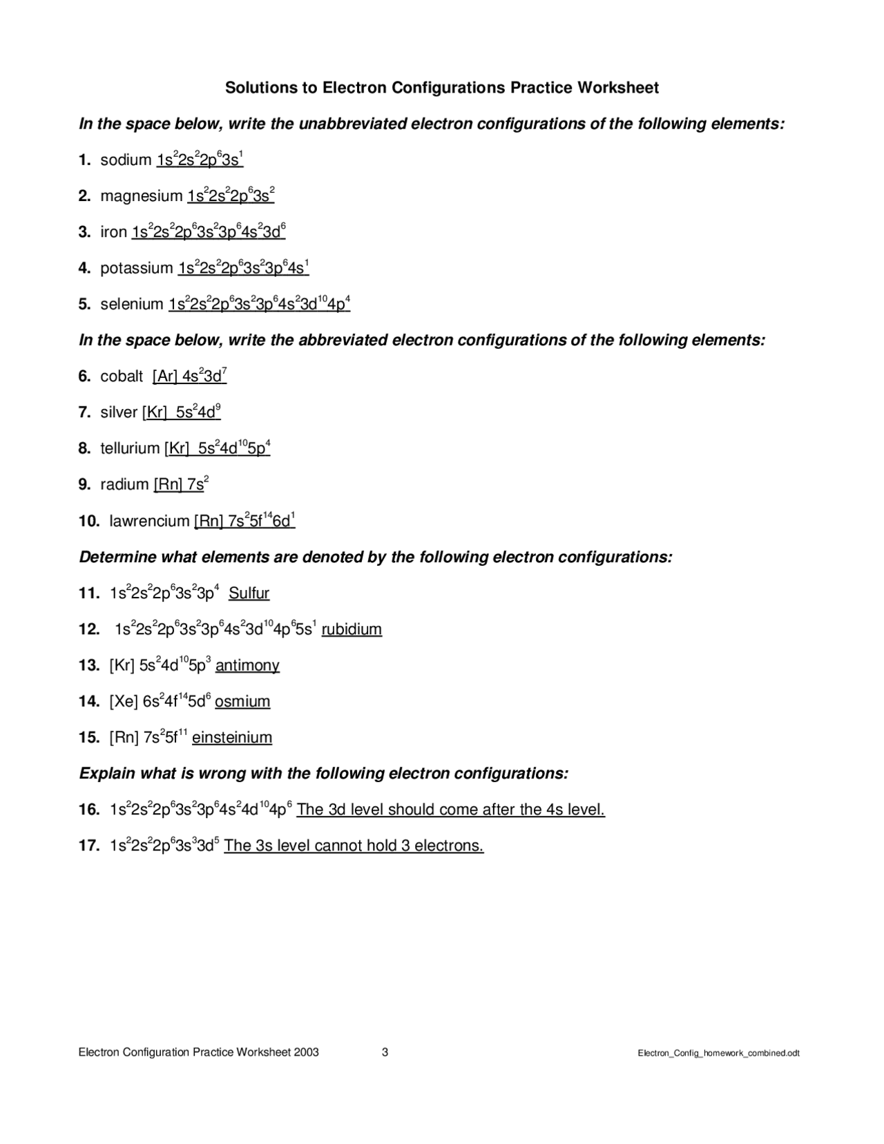 Electron Configuration Practice Worksheet 2003 Exercises Chemistry electron-configuration-practice-worksheet-2003-exercises-chemistry