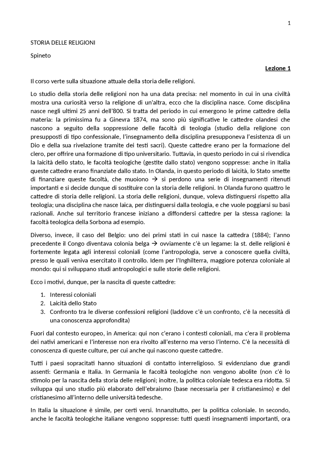 Storia delle religioni - appunti del corso | Appunti di Storia | Docsity