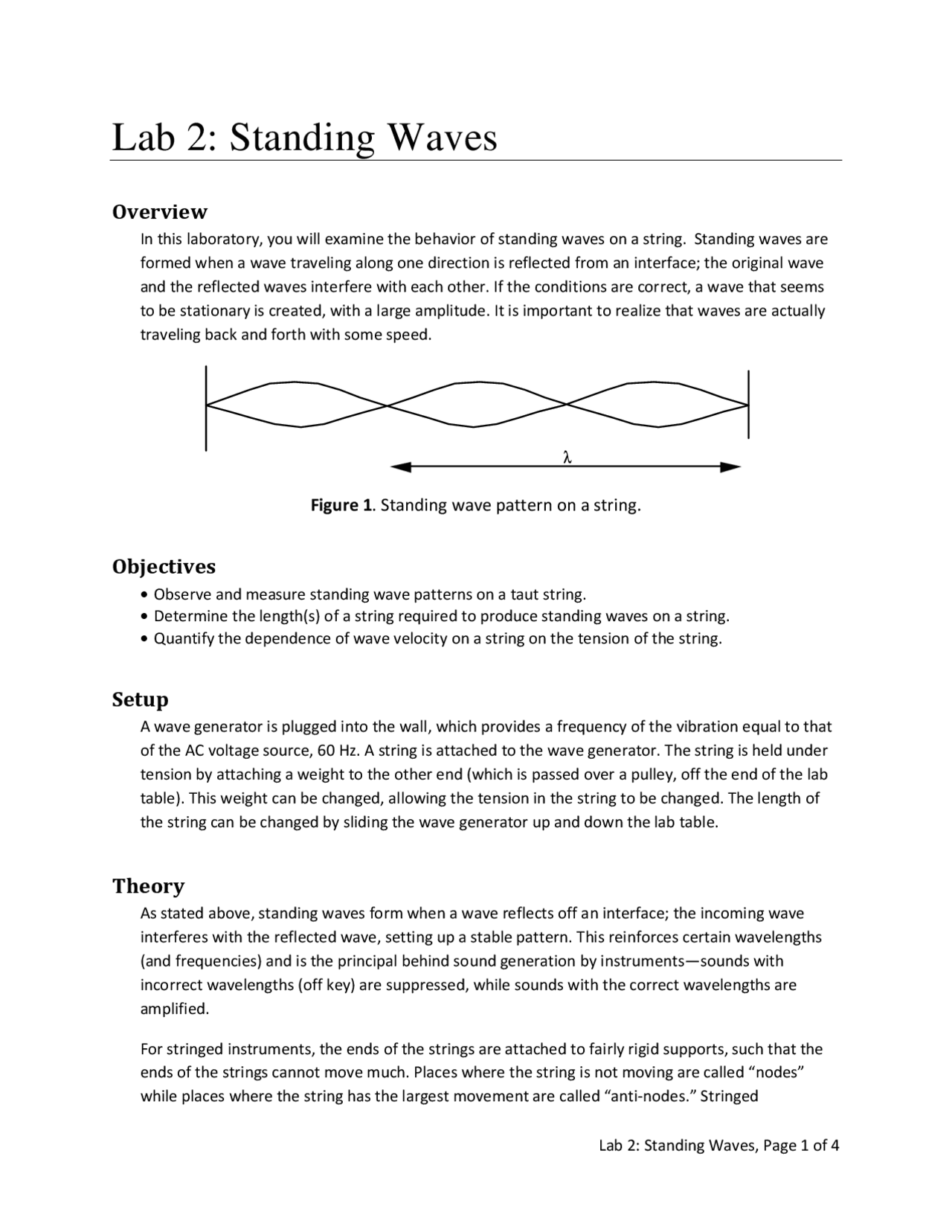 Lab 2 Standing Waves Exercises Advanced Physics Docsity lab-2-standing-waves-exercises-advanced-physics-docsity