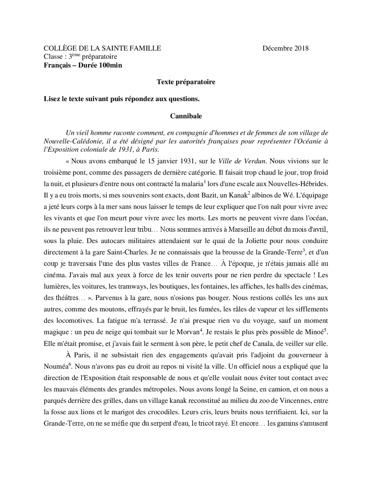 Redaction 3eme Sur Le Comportement Grégaire Durée 100min Texte préparatoire Lise | Notes Langue Française | Docsity