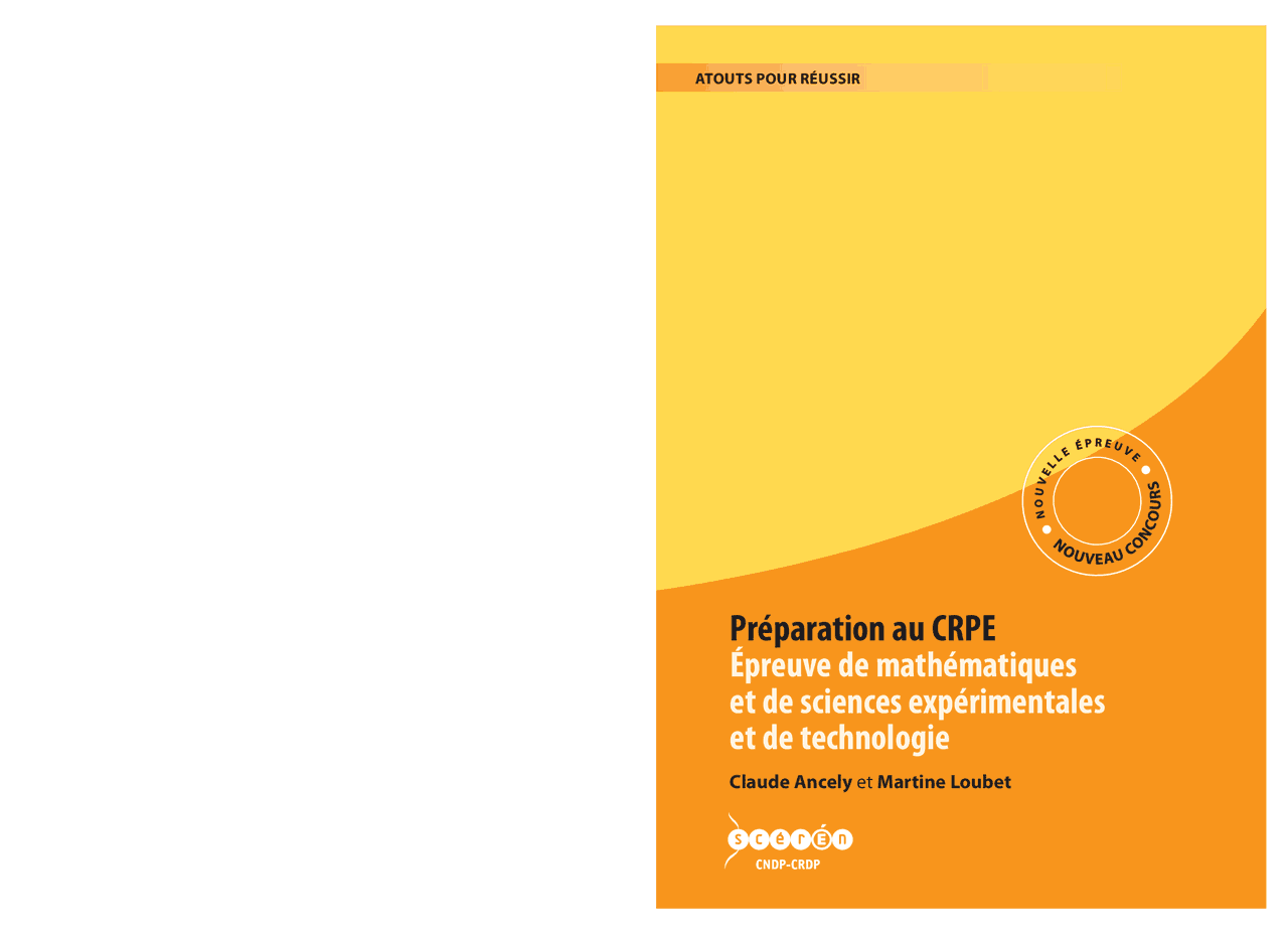 Préparation au CRPE | Résumés Mathématiques | Docsity