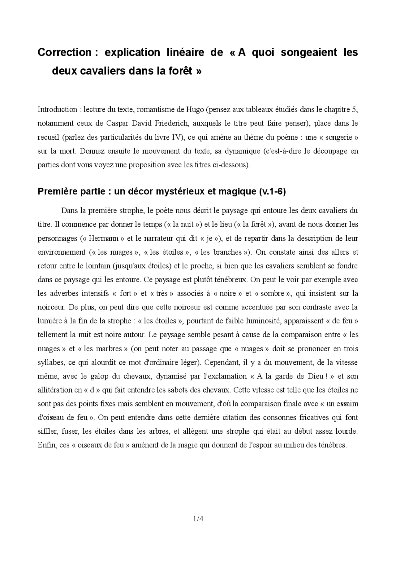 A Quoi Songeaient Les Deux Cavaliers Dans La Forêt A quoi songeaient les deux cavaliers dans la forêt | Guide, Projets,  Recherche Littérature française | Docsity