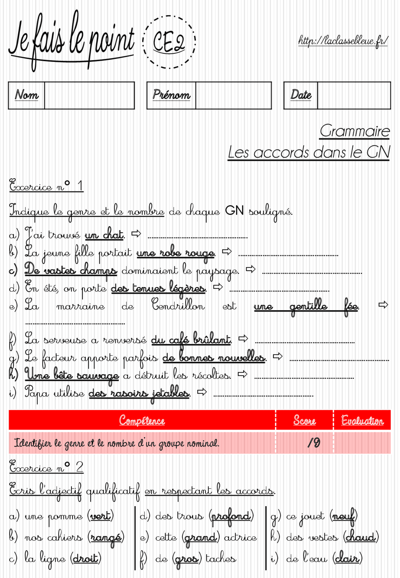 17 Les accords dans le GN CE2 pdf Lectures Droit Docsity 17-les-accords-dans-le-gn-ce2-pdf-lectures-droit-docsity