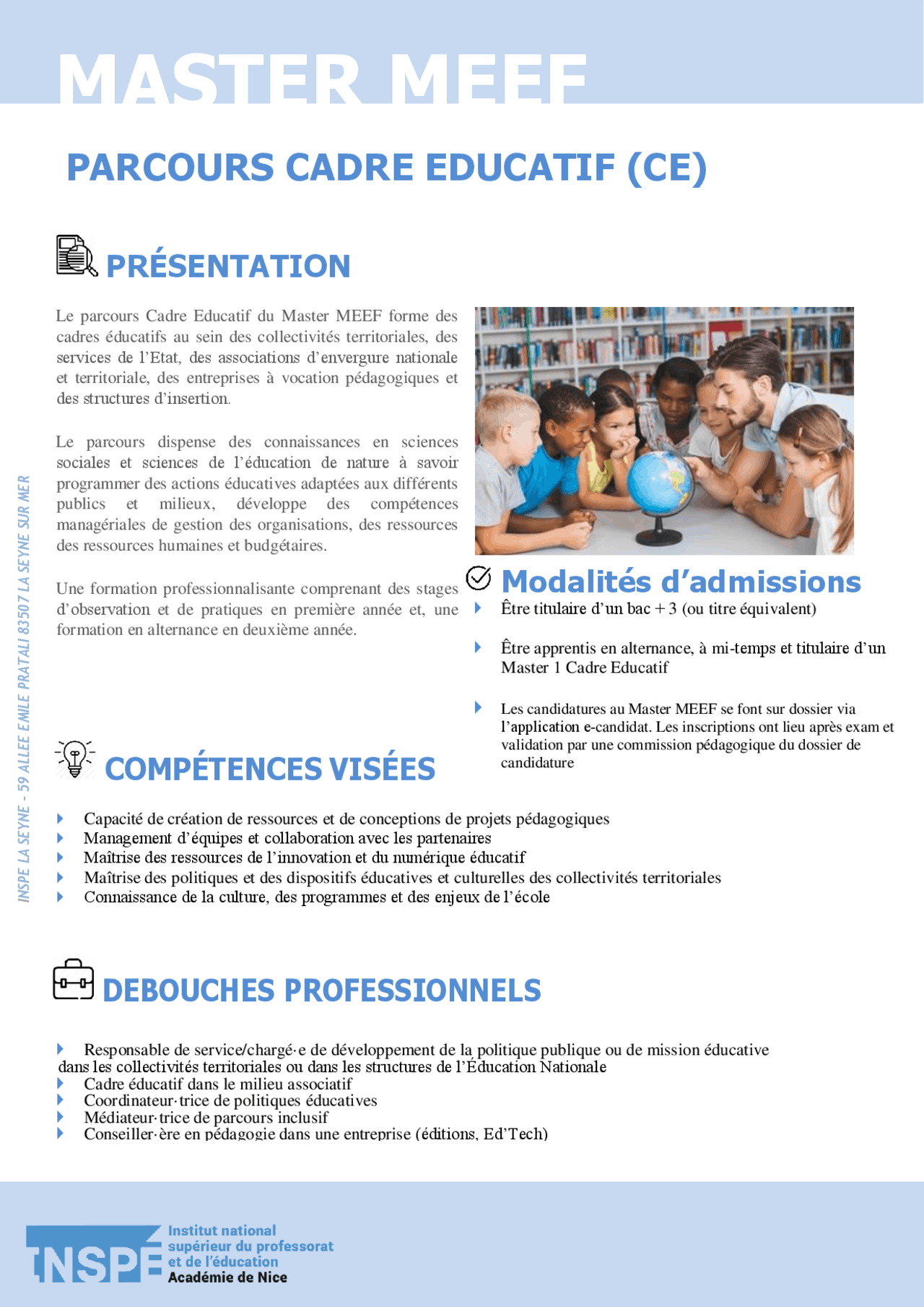 Meef Range MASTER MEEF | Lectures Innovation | Docsity