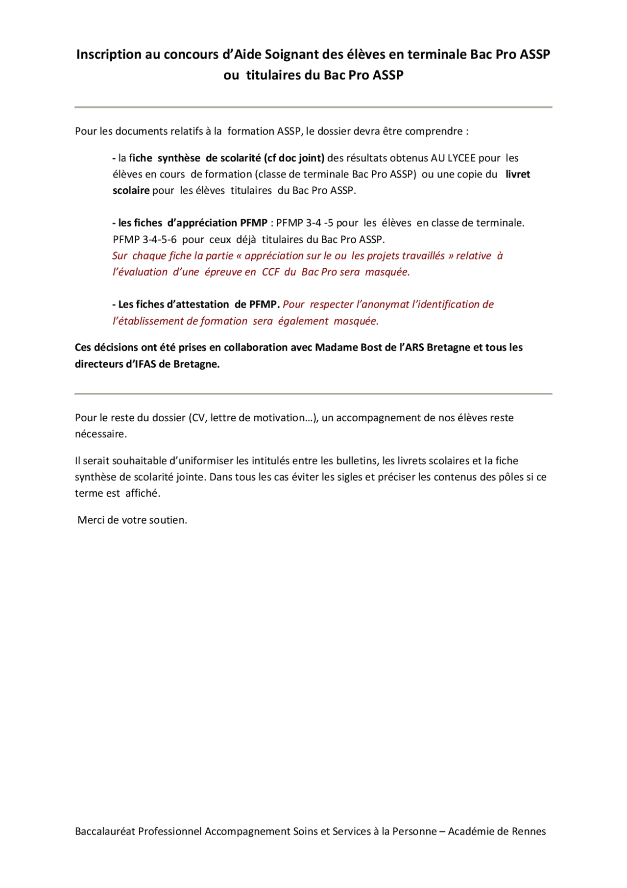 Sujet E2 Bac Pro Assp 2022 Annexe Bac Pro ASSP | Lectures Orientation professionnelle | Docsity