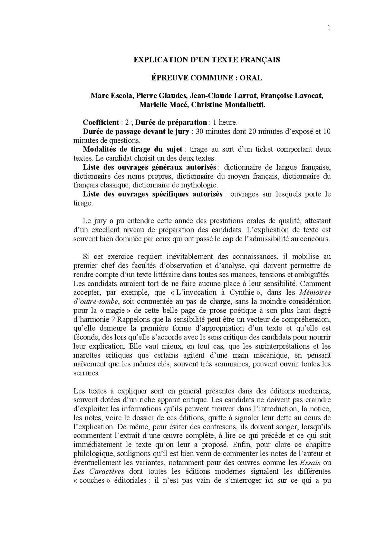 Explication d'un texte français | Notes Langue Française | Docsity