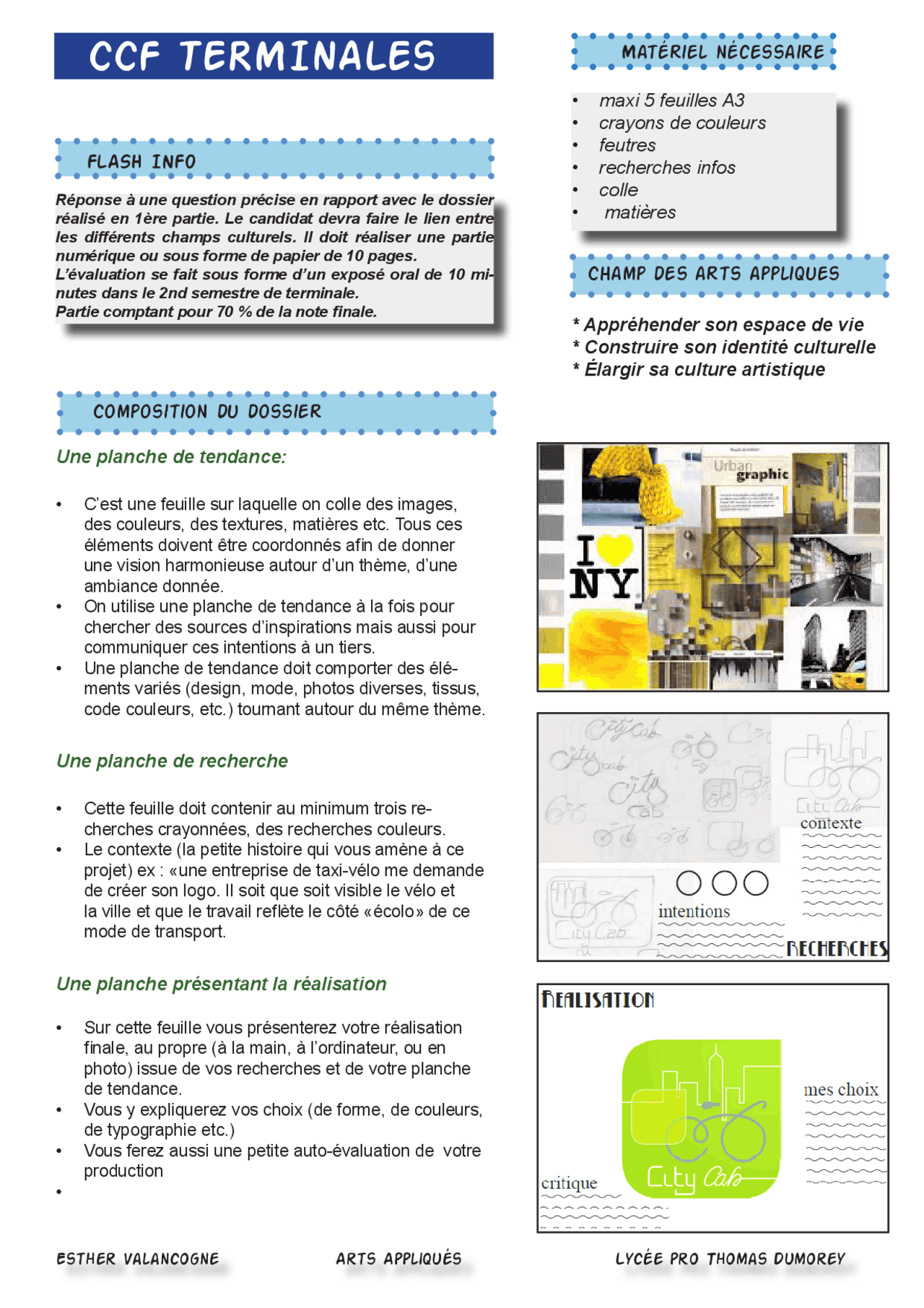CCF TERMINALEs | Lectures Arts | Docsity