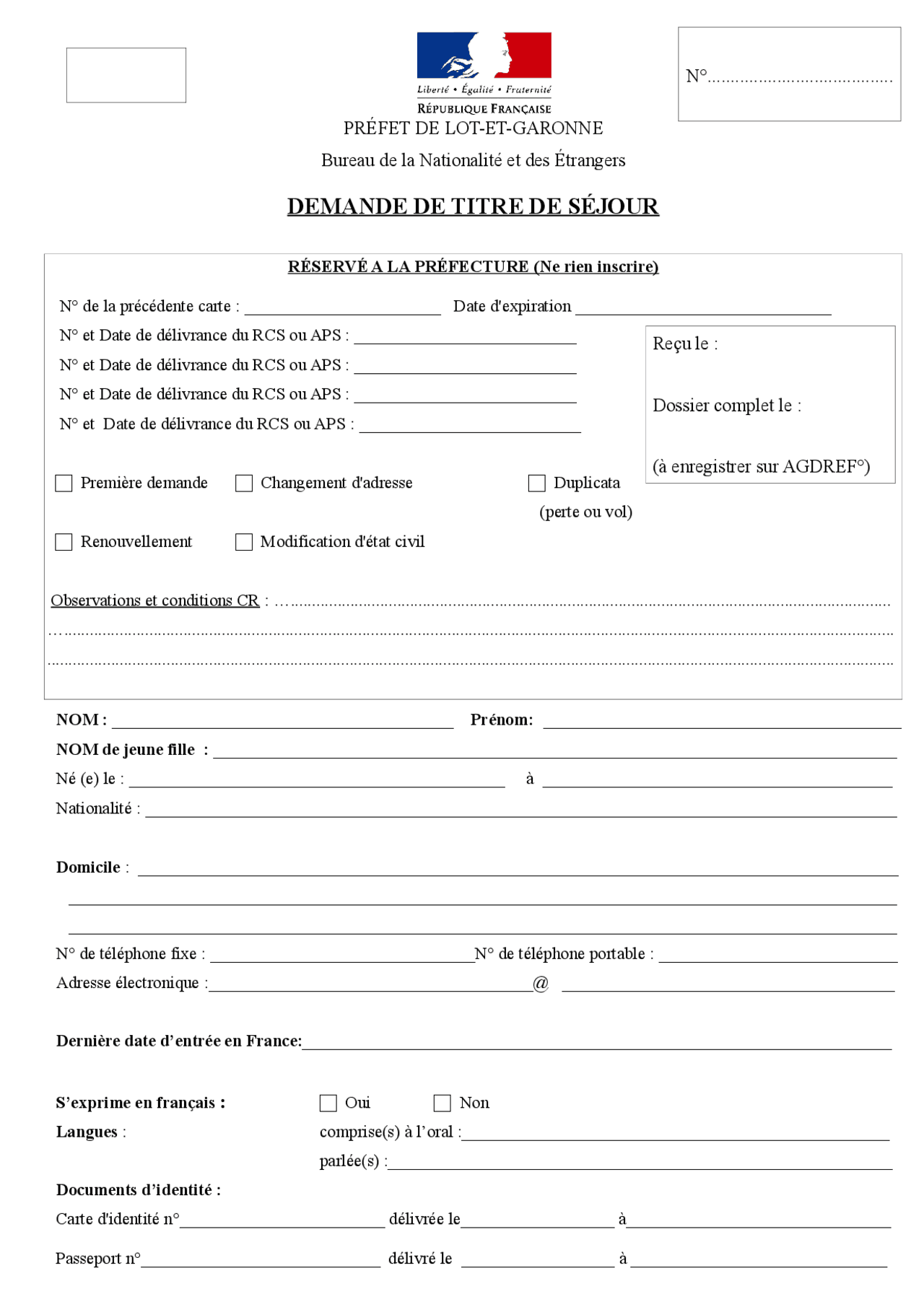 Demande authentification titre de séjour toulouse